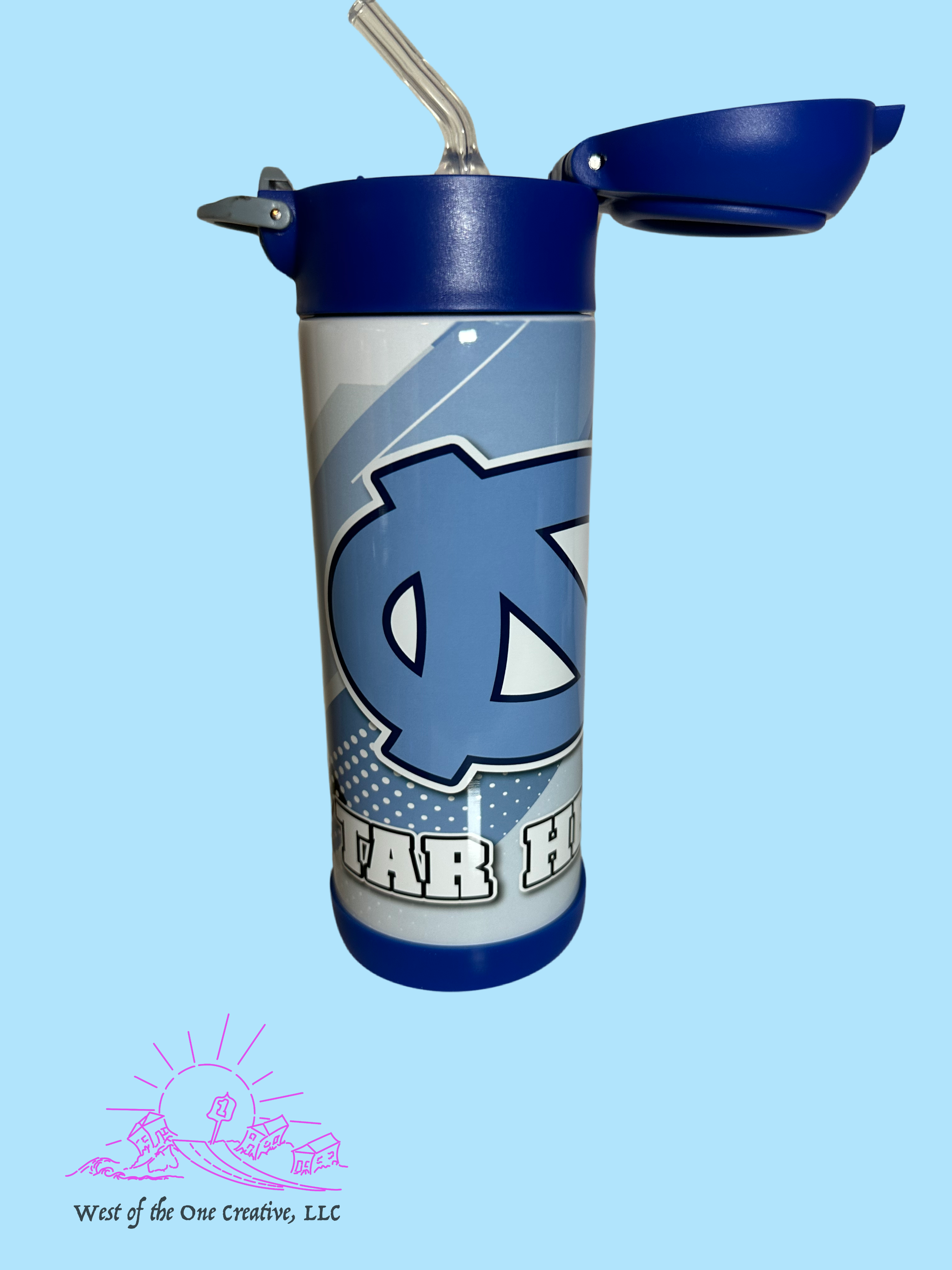 12oz Water Bottles in UNC Blue for the child fan in your life!