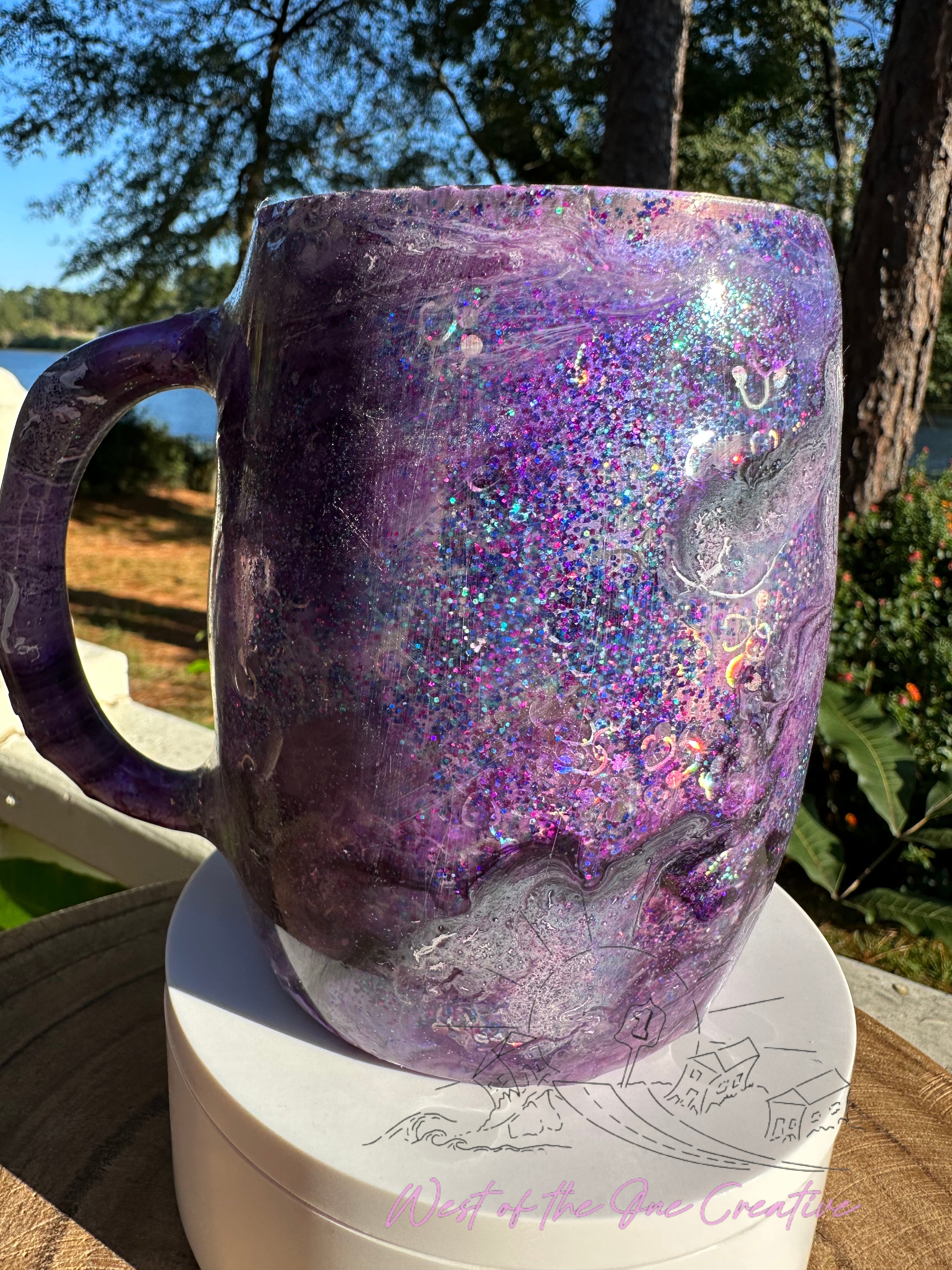 14 oz Stainless Steel Coffee Mug in Purple