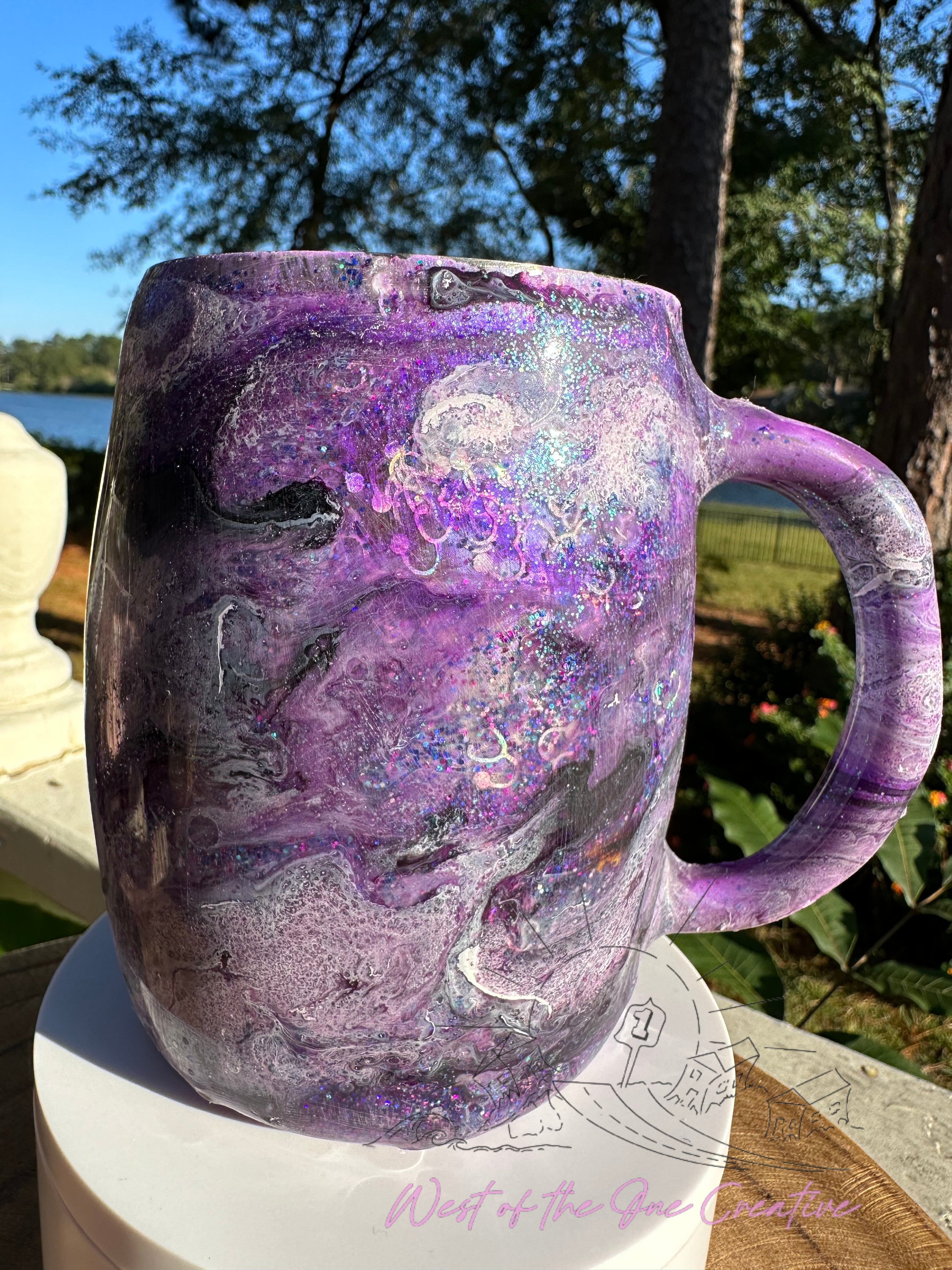 14 oz Stainless Steel Coffee Mug in Purple