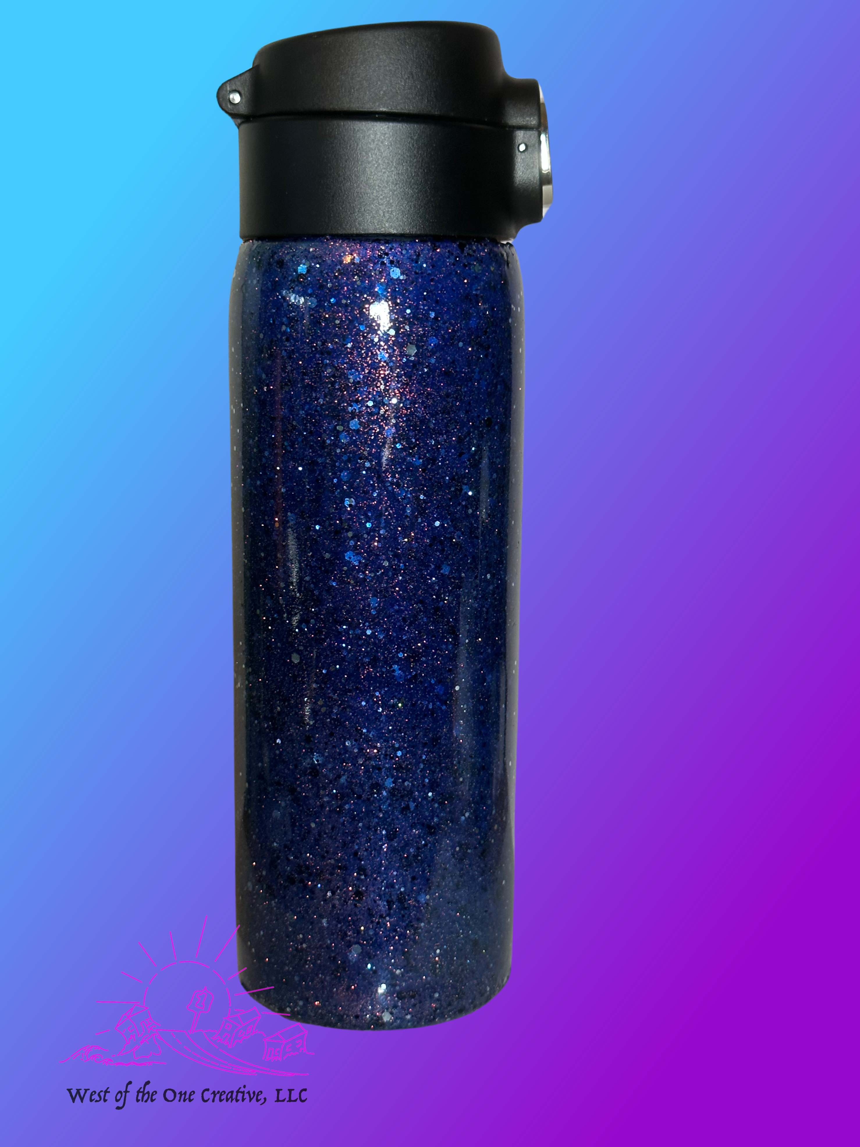 17oz Push Top Blue Water Bottle - the GEM of the GYM!