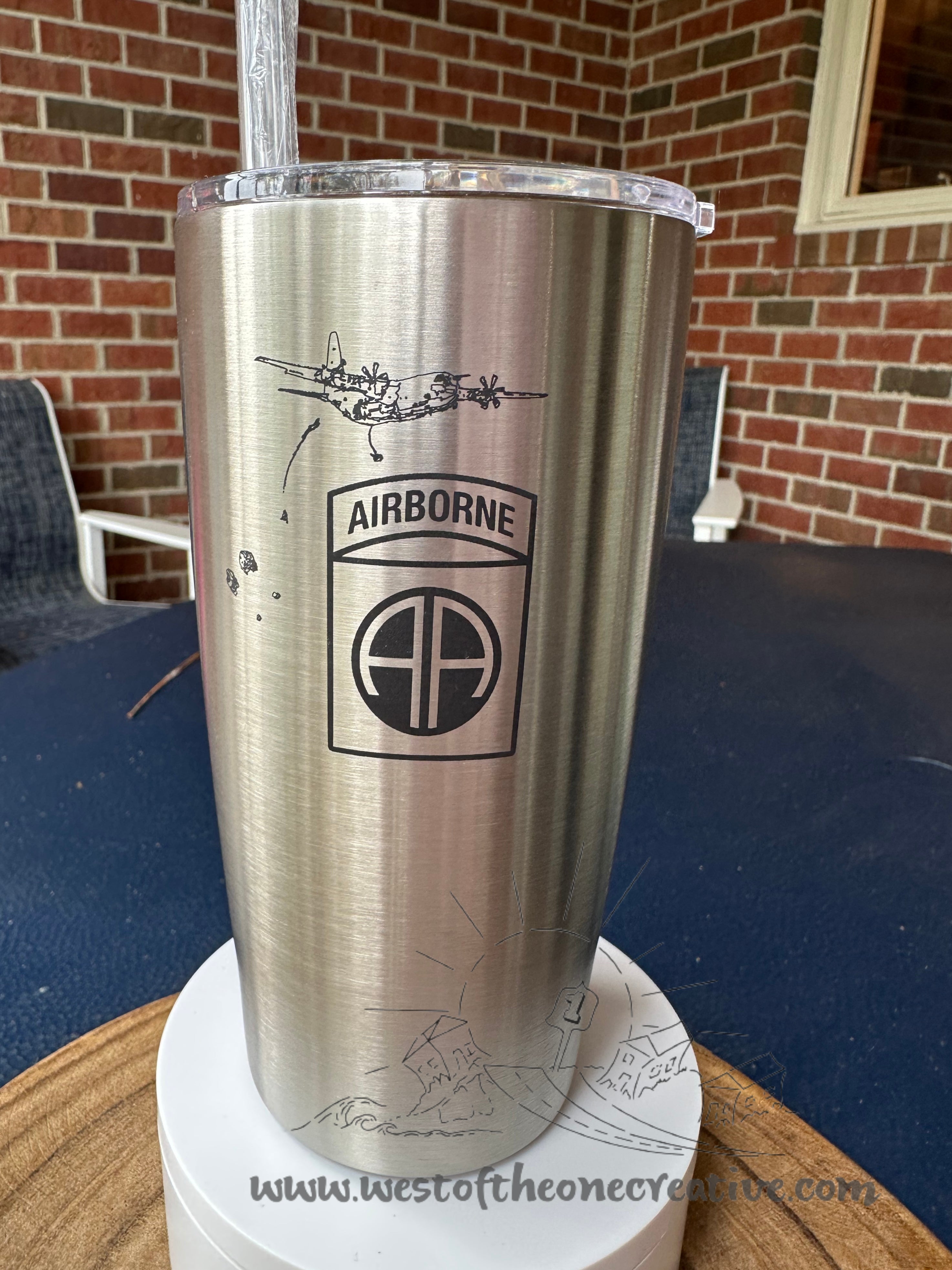 20oz Coffee Mug 82nd Airborne Division Stainless Steel Silver