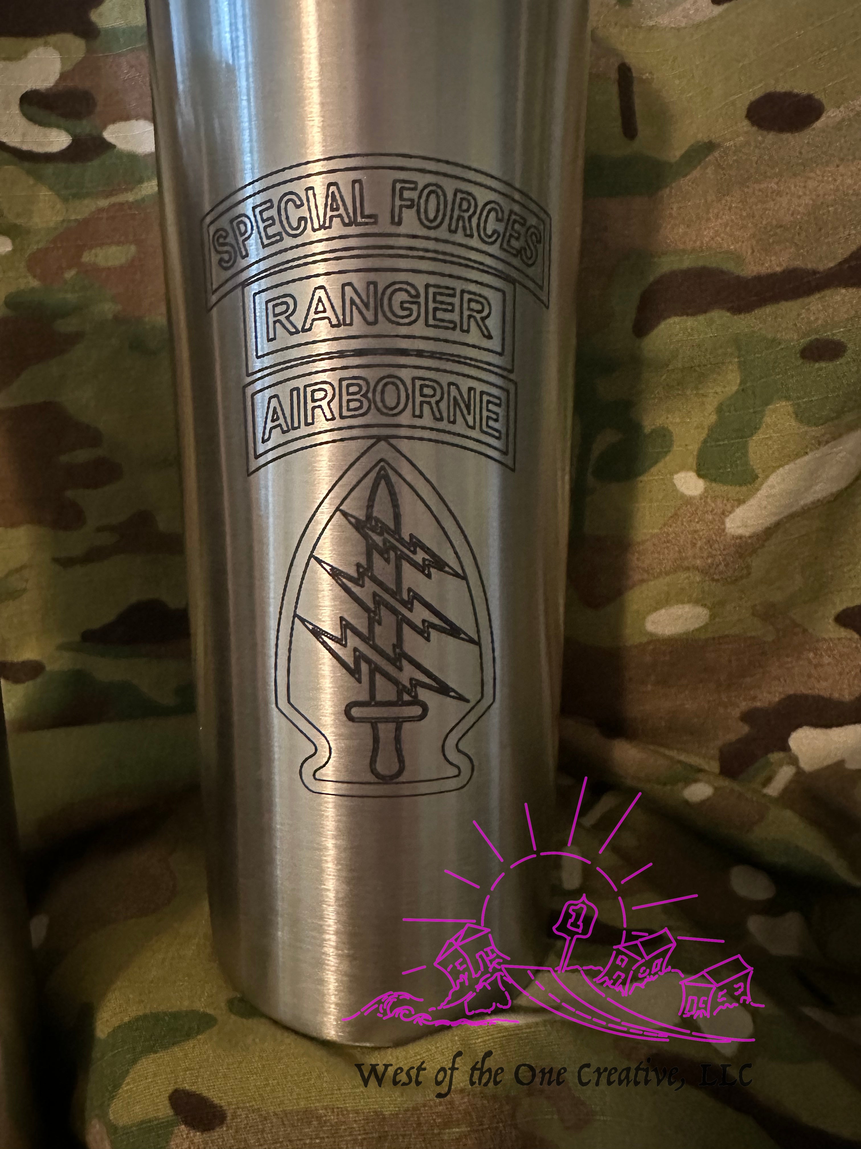 20oz engraved Special Forces, Ranger, Airborne Tumbler