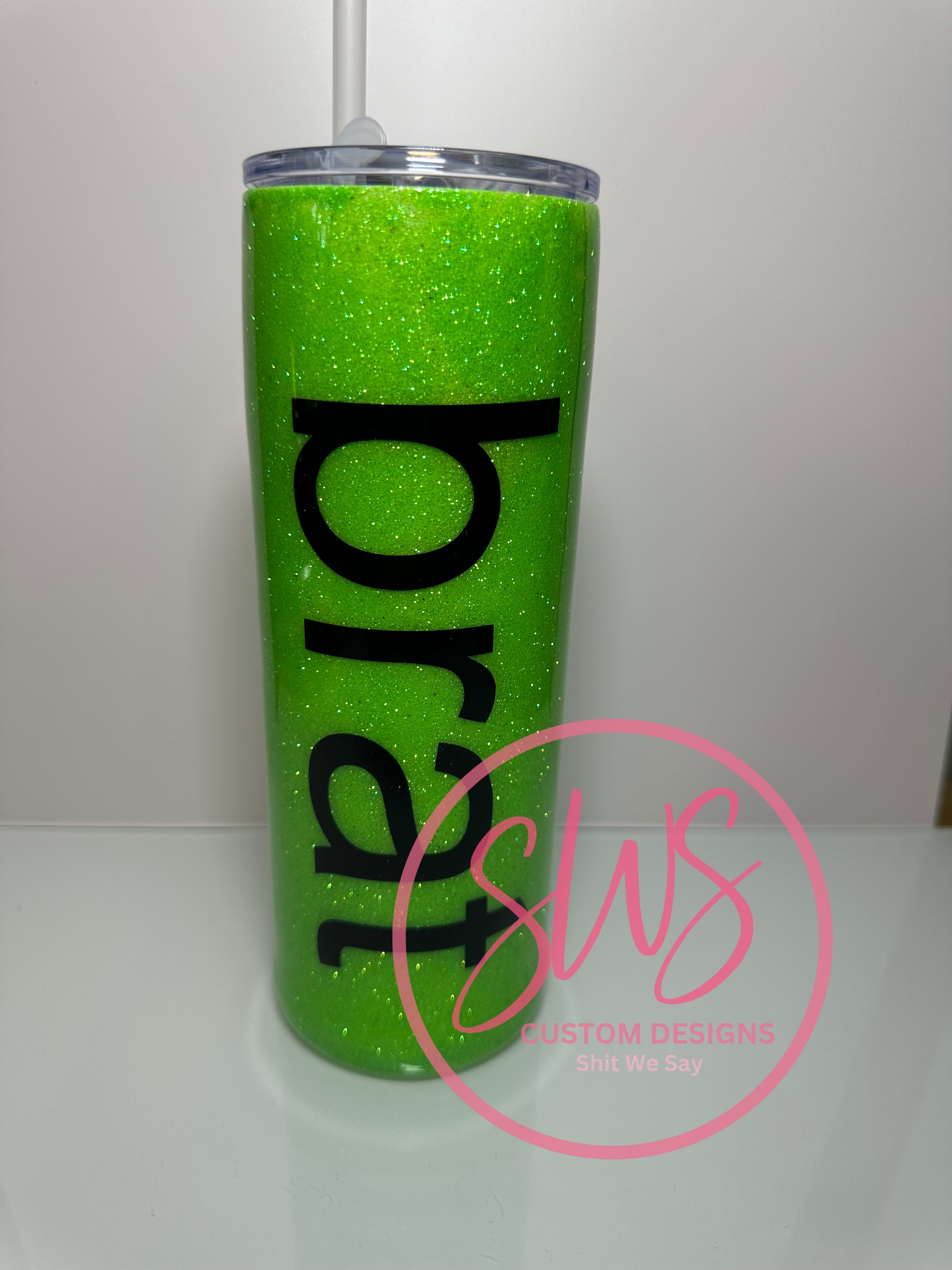 20 oz brat tumbler lime green