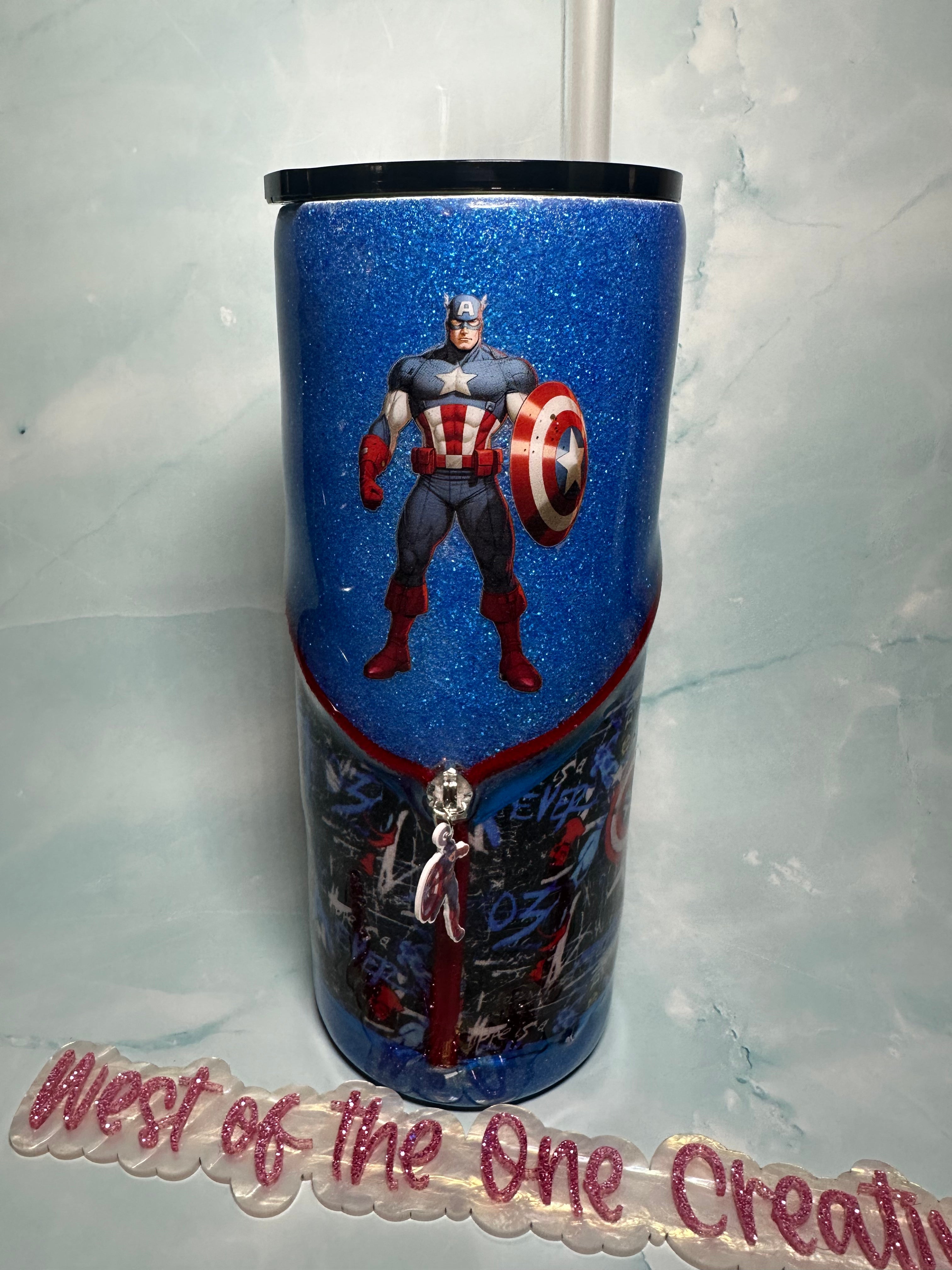 30 oz Captain USA Zipper Tumbler