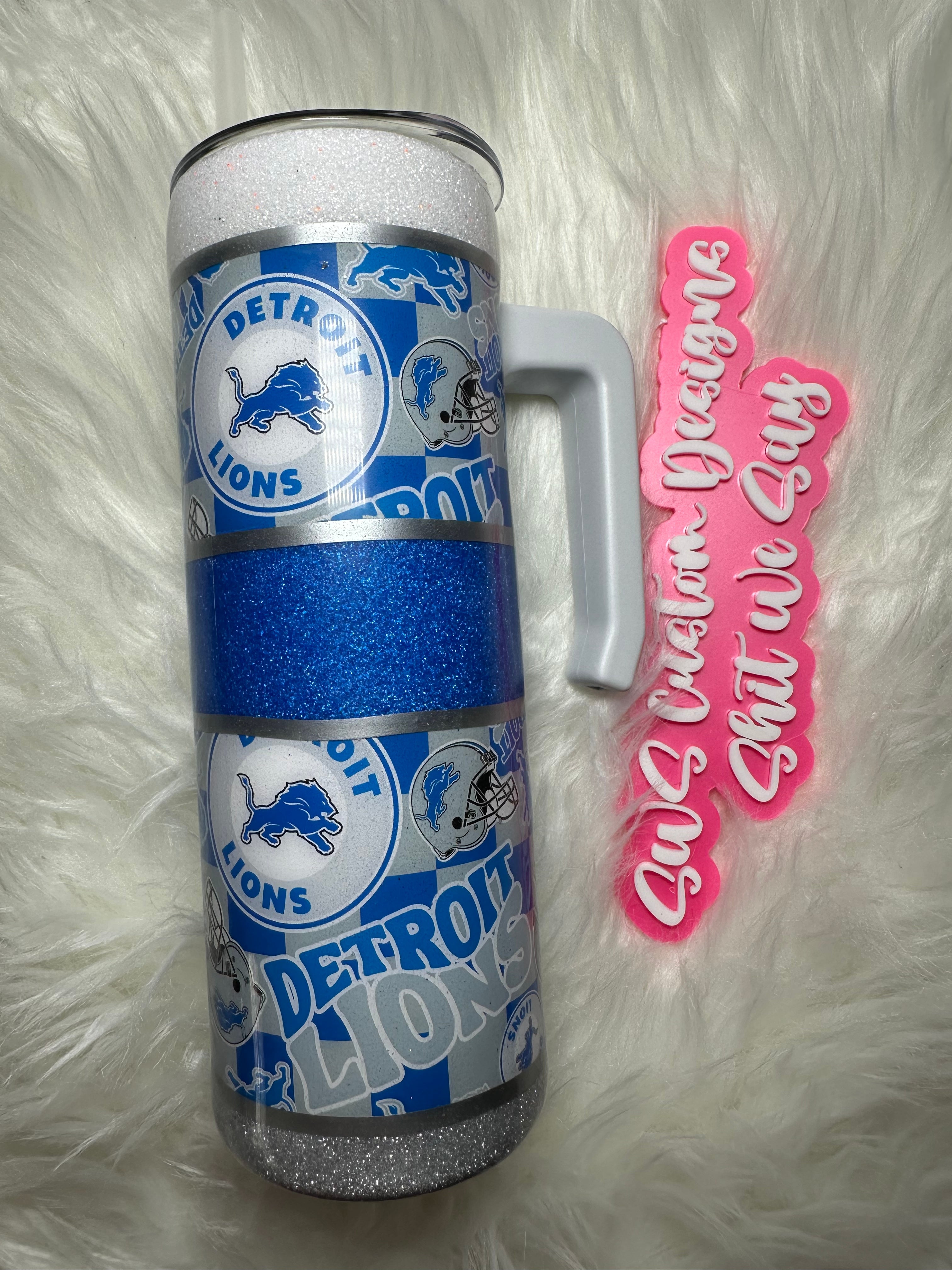 20 oz Skinny with Handle Detroit Big Cats Tumbler