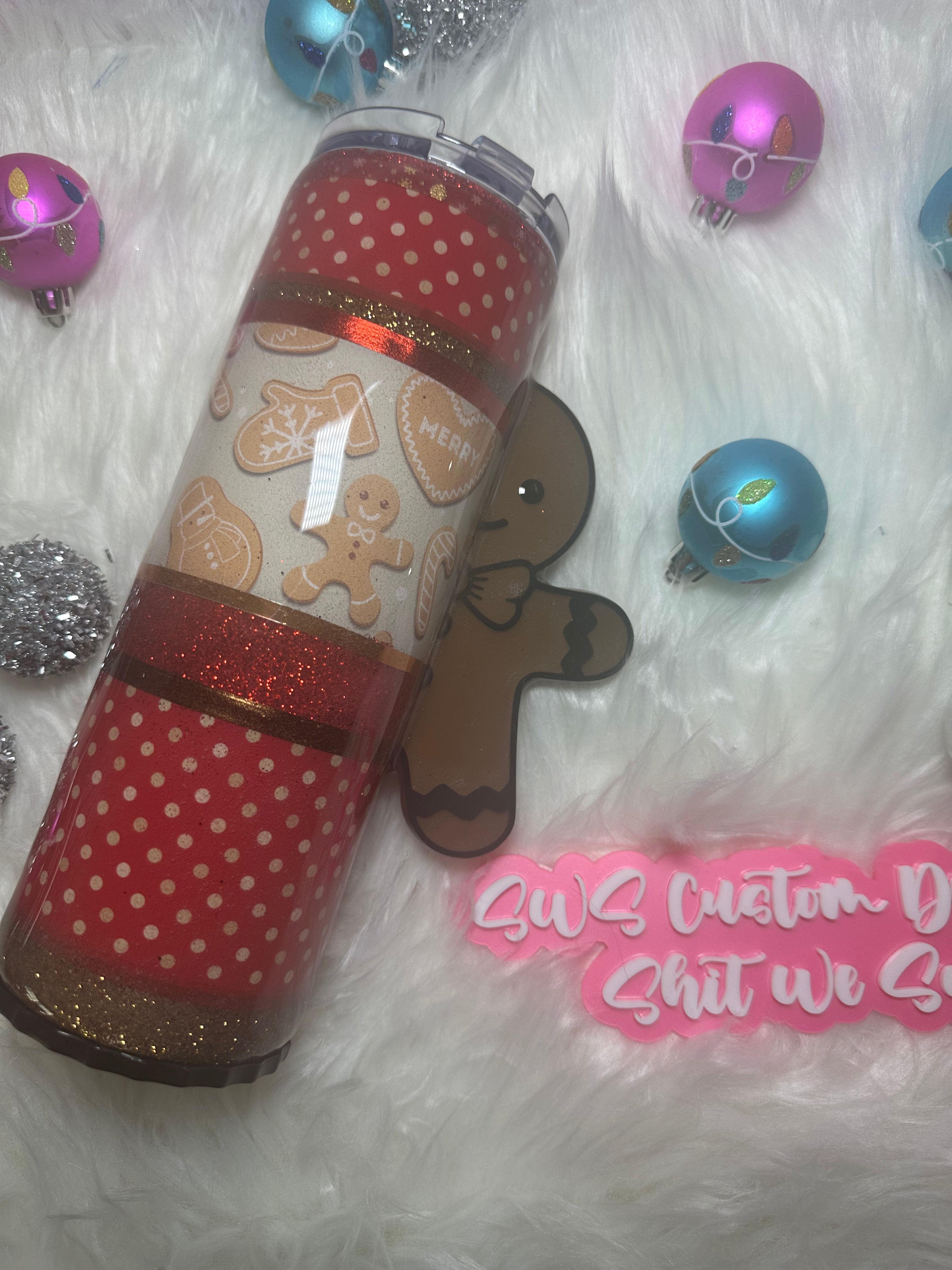 24 oz Plump Gingerbread Man Person Woman Tumbler