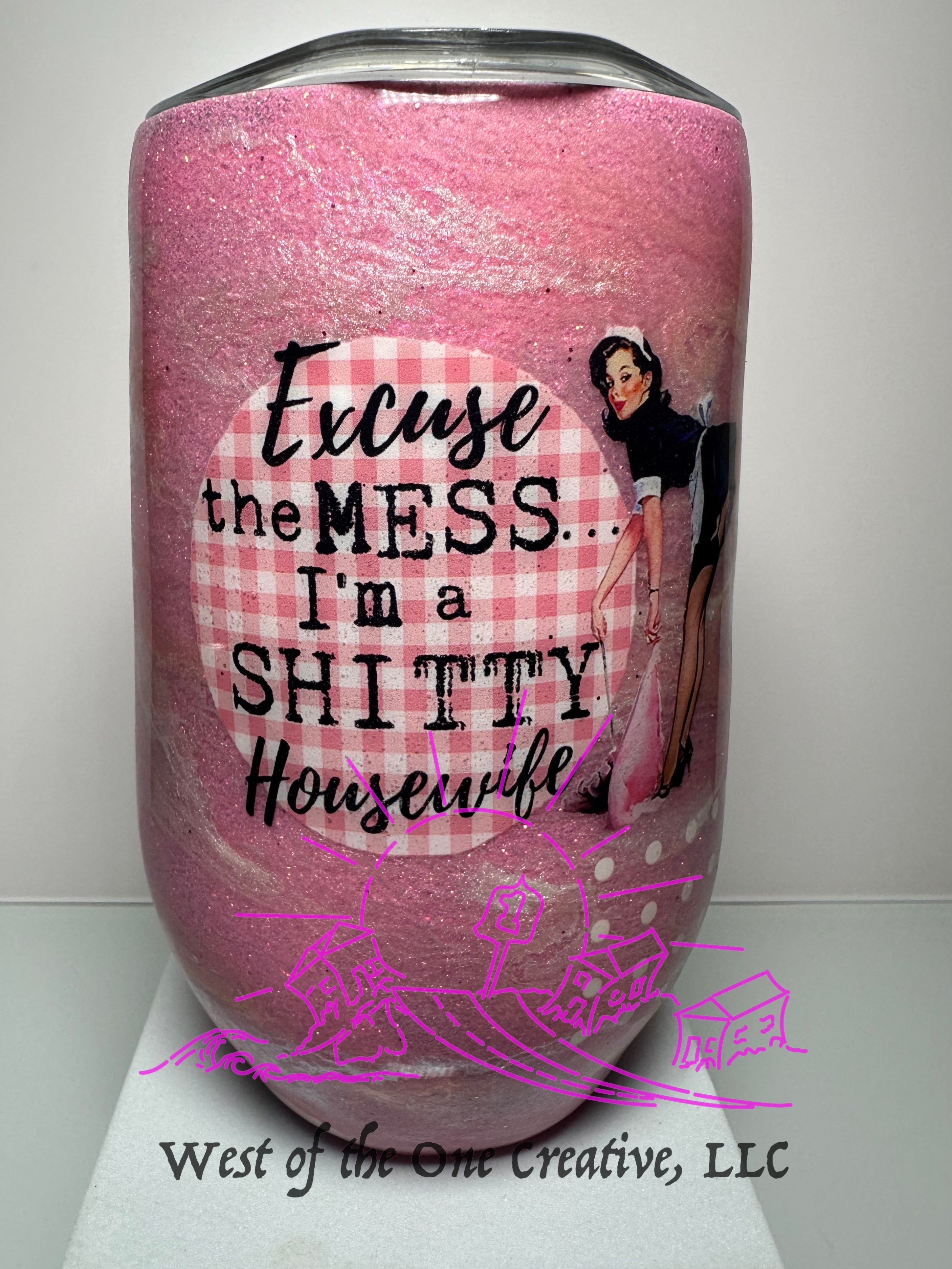 16 oz Wine Tumbler Housewife Series