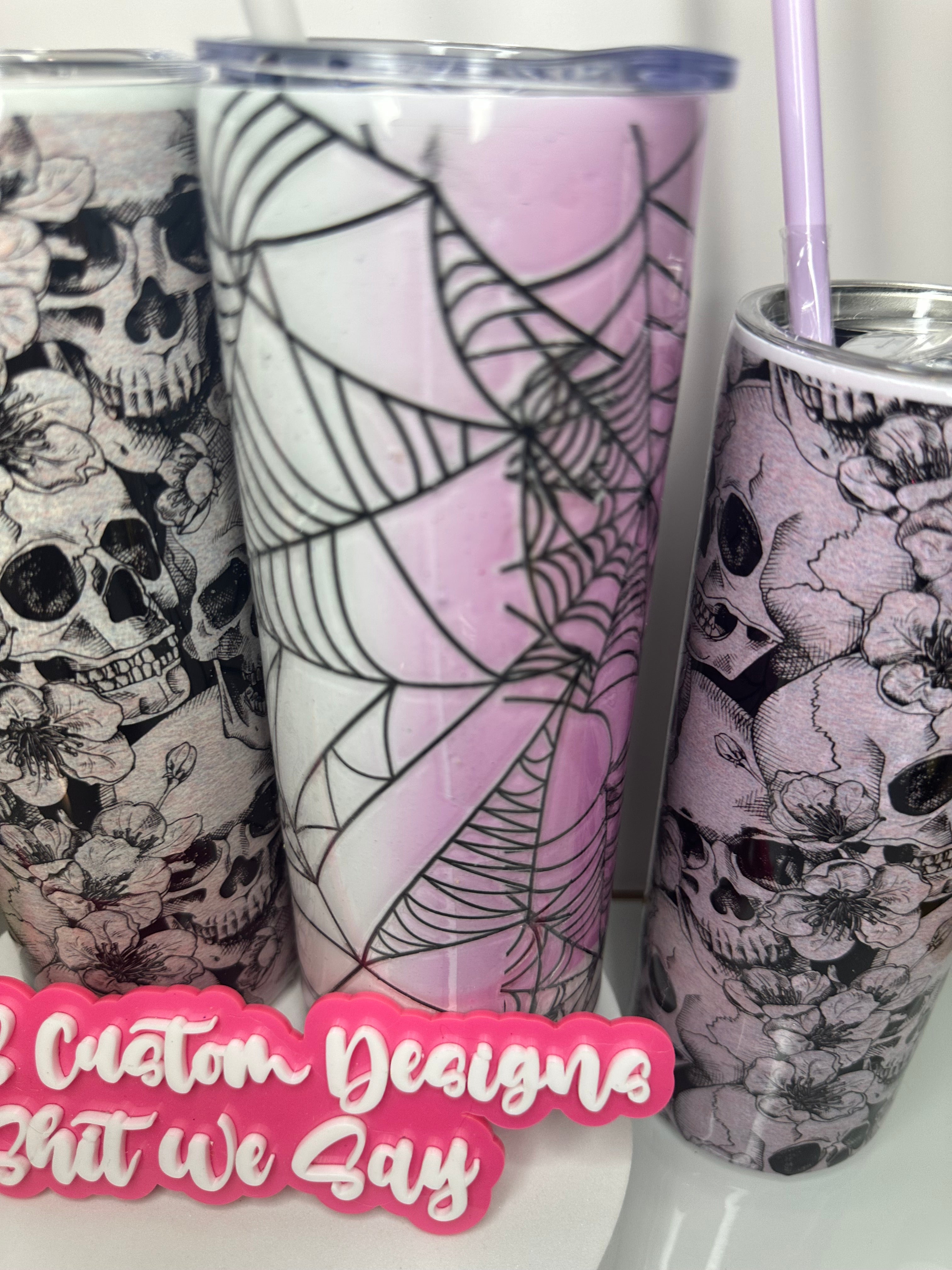 20 oz Summerween Halloween Spider Skull Tumblers