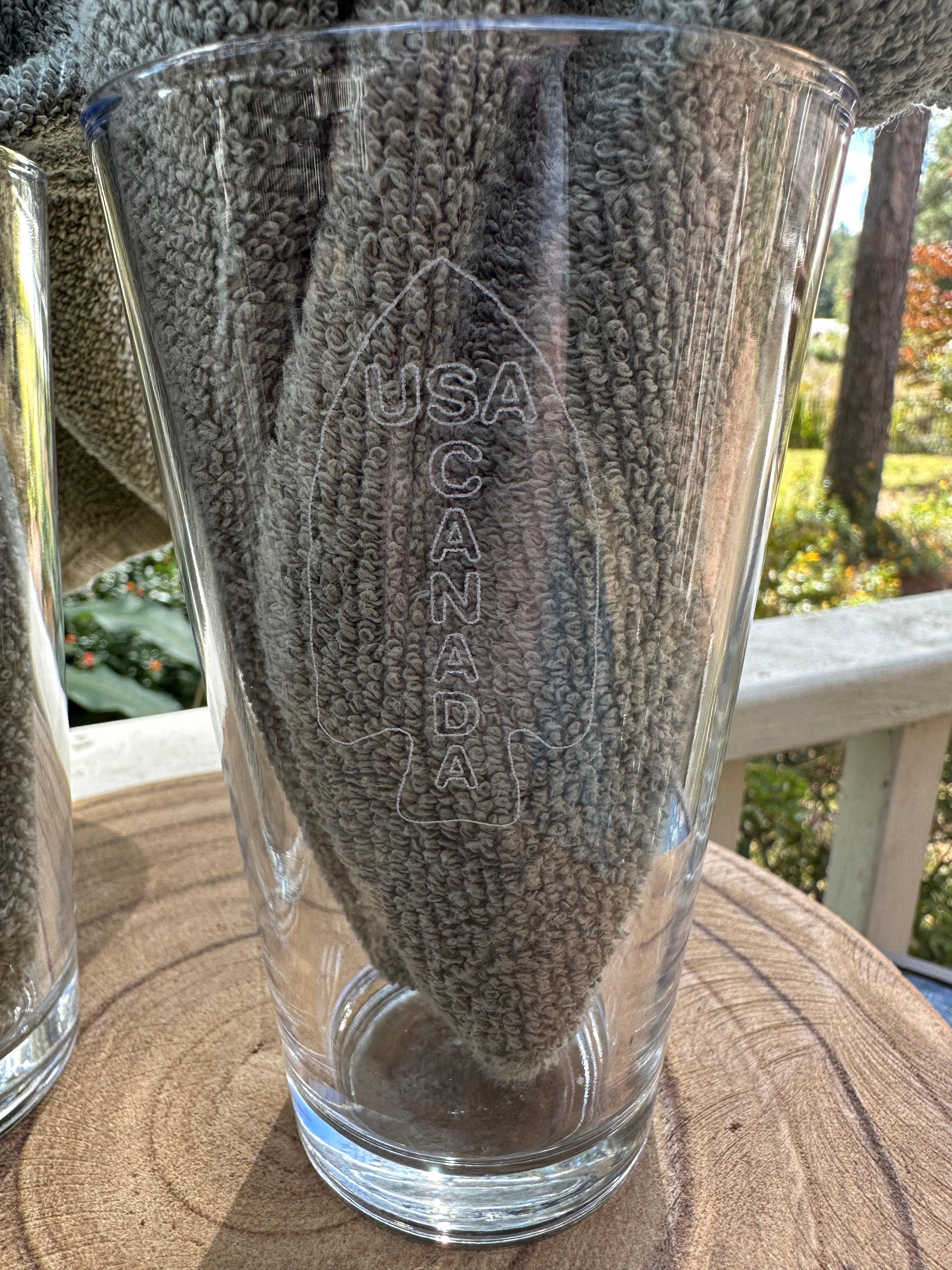 16oz Engraved Glasses - Beer Pint