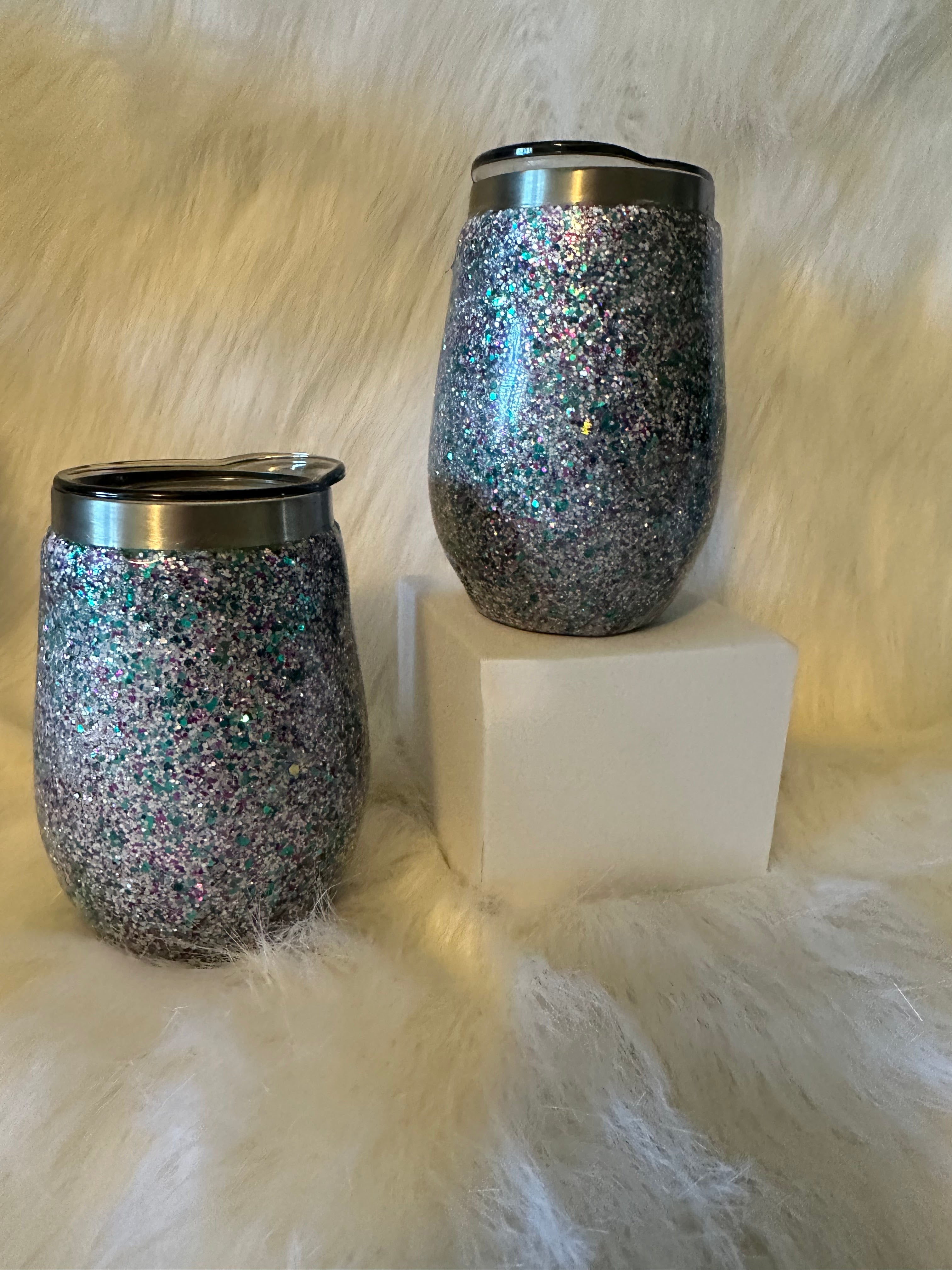 16oz Wine Tumbler with Sparkles