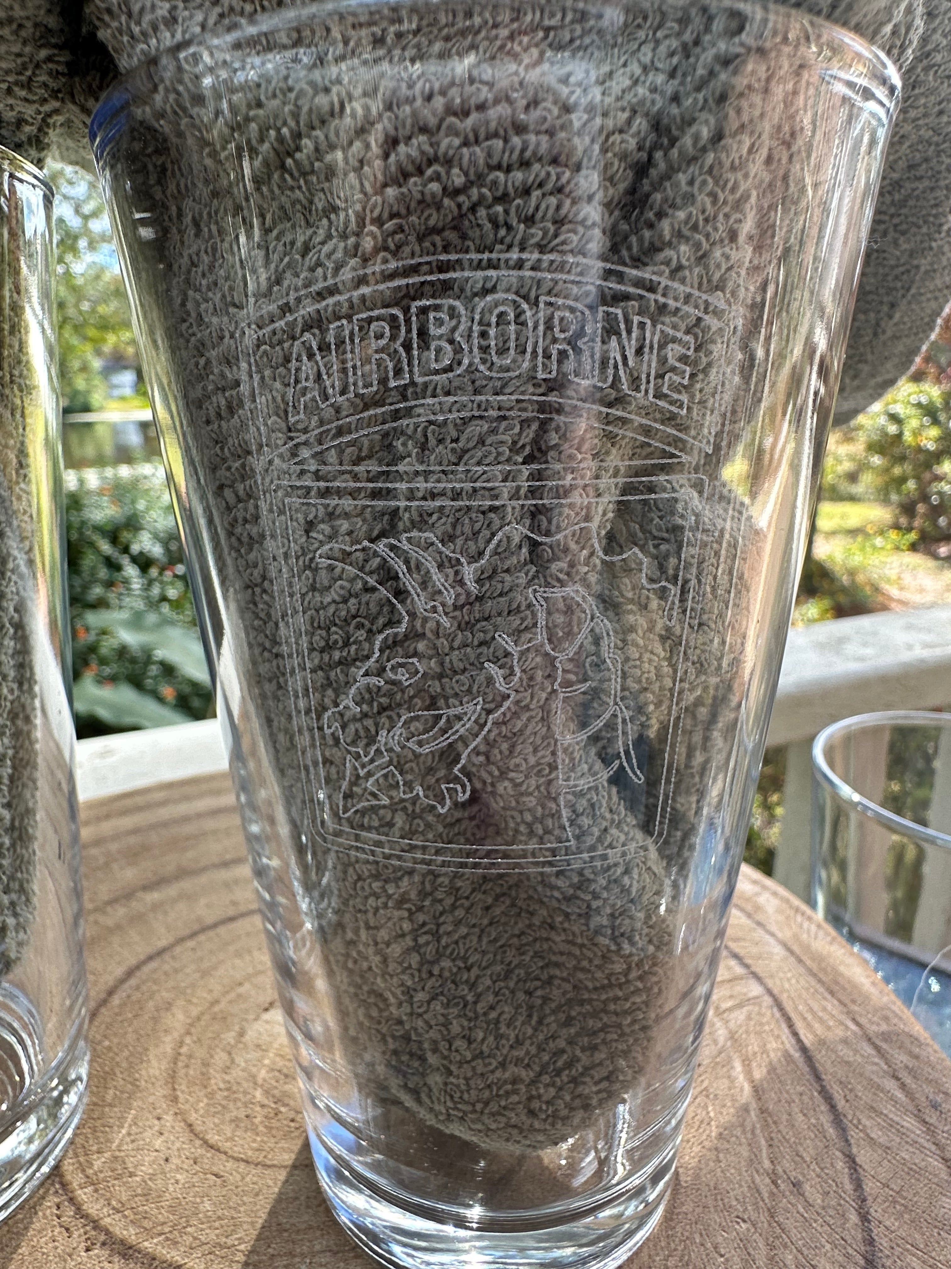 16oz Engraved Glasses - Beer Pint