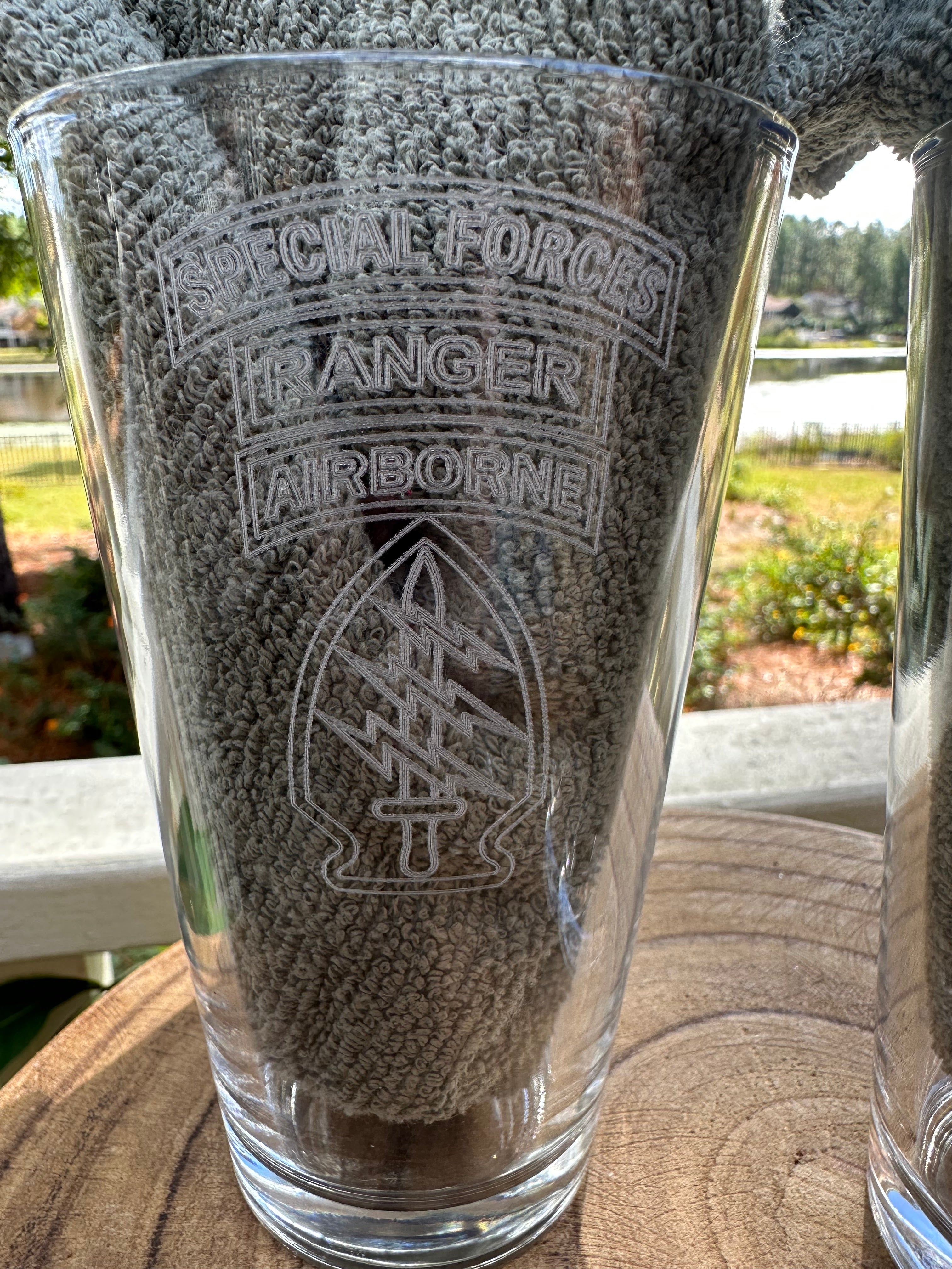 16oz Engraved Glasses - Beer Pint