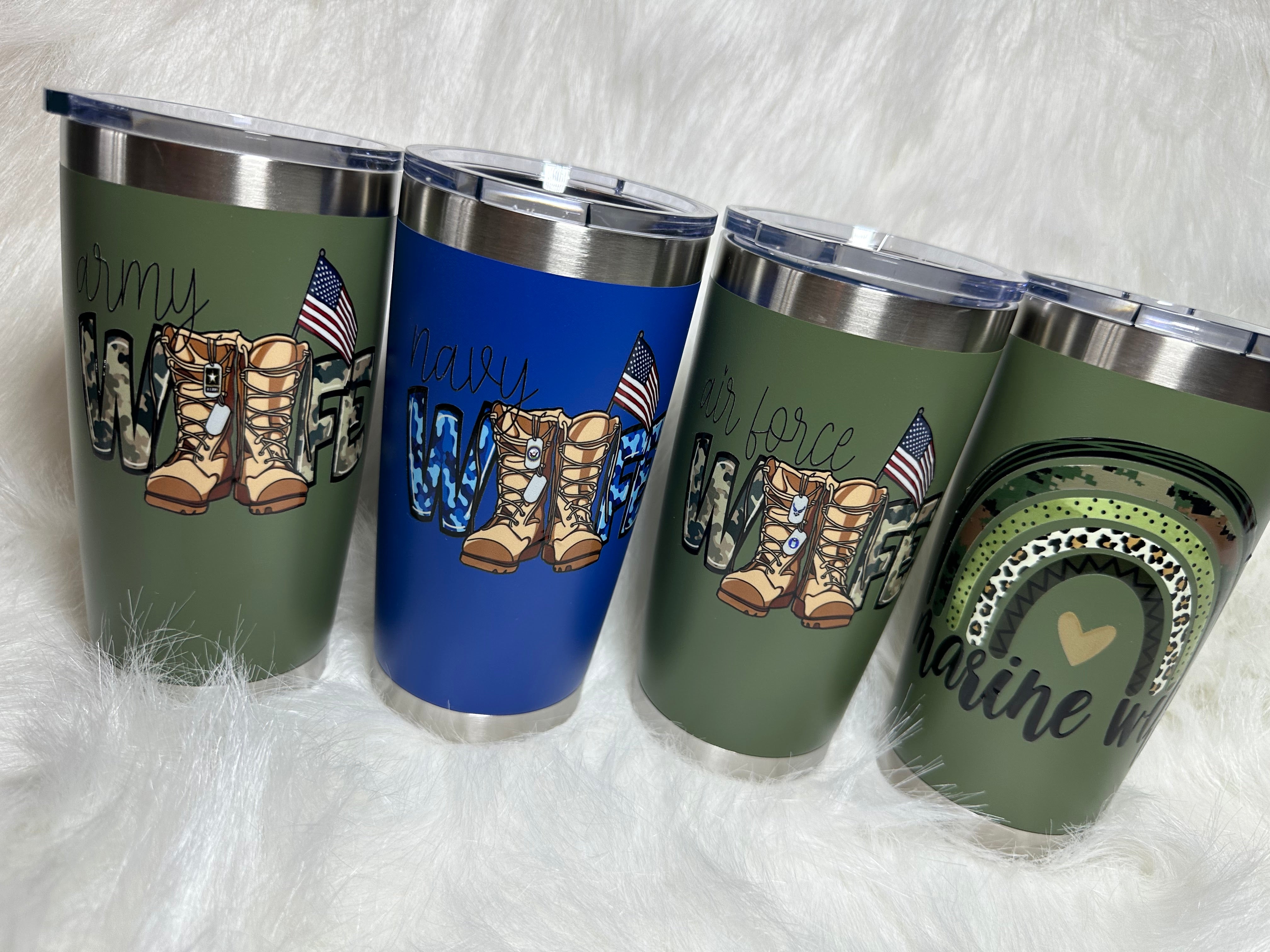 20 oz Military Spouse or EMT Tumbler