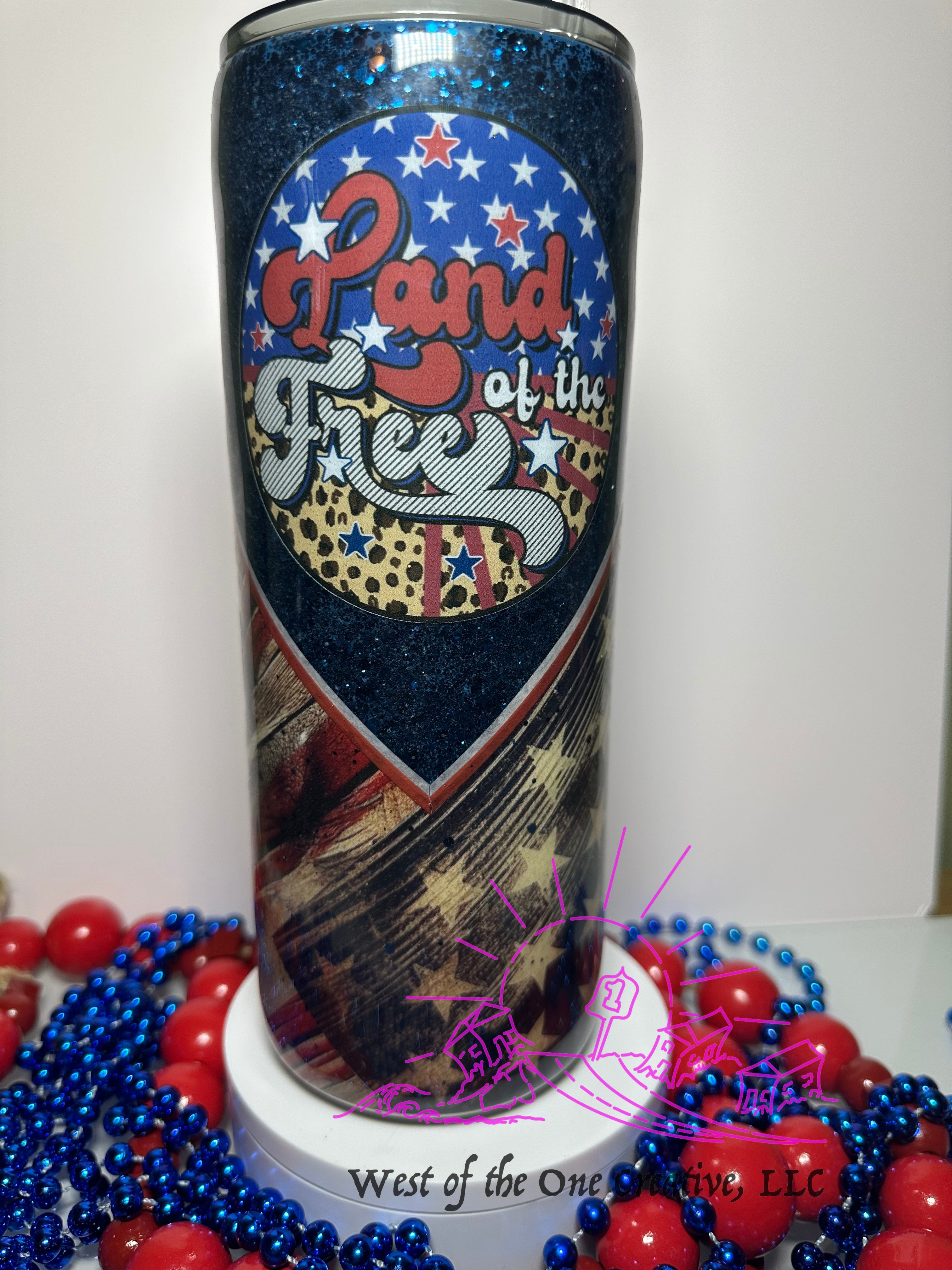 30 oz Land of the Free American Flag Tumbler