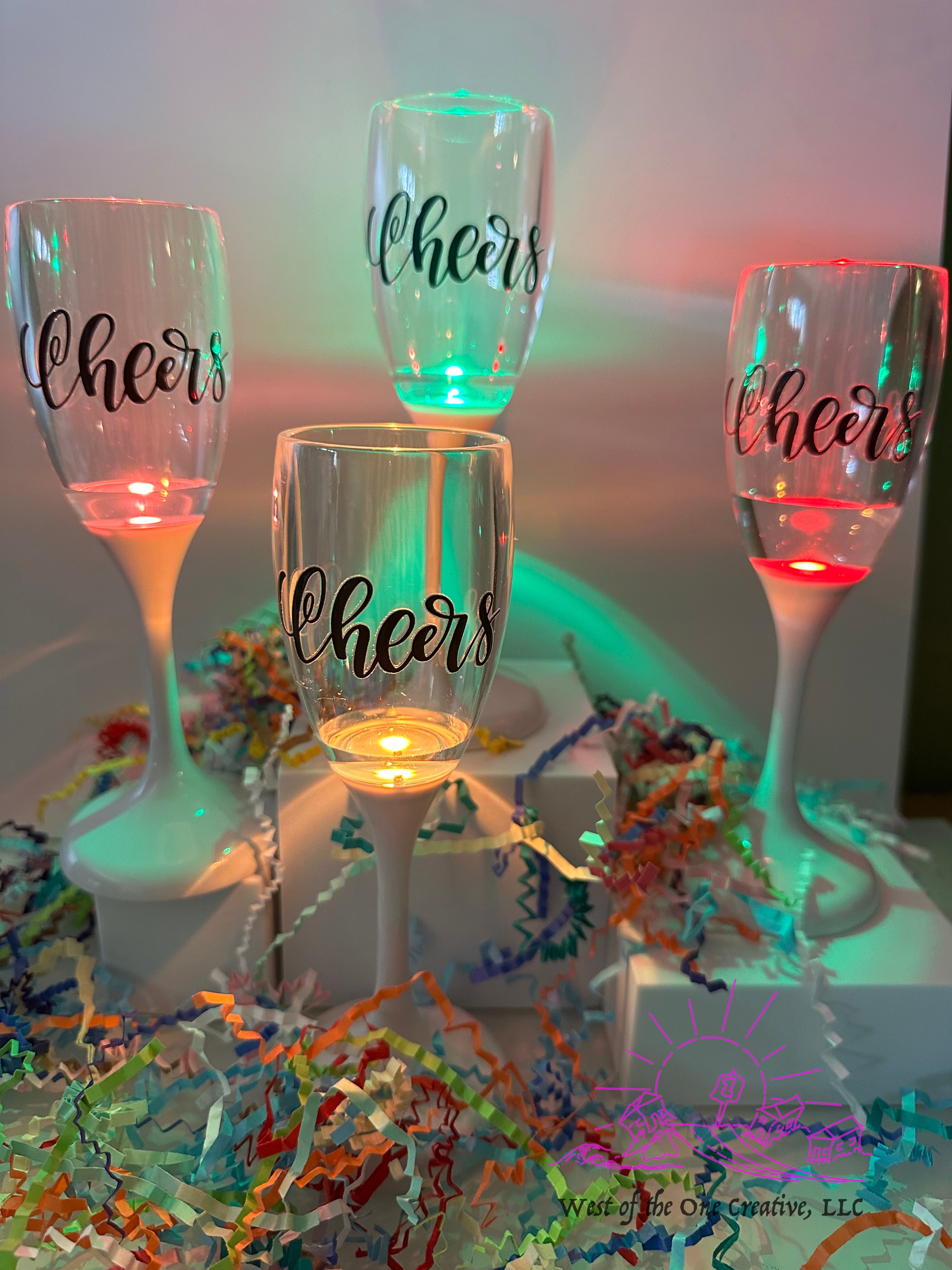 Light-Up Champagne Flute Set!