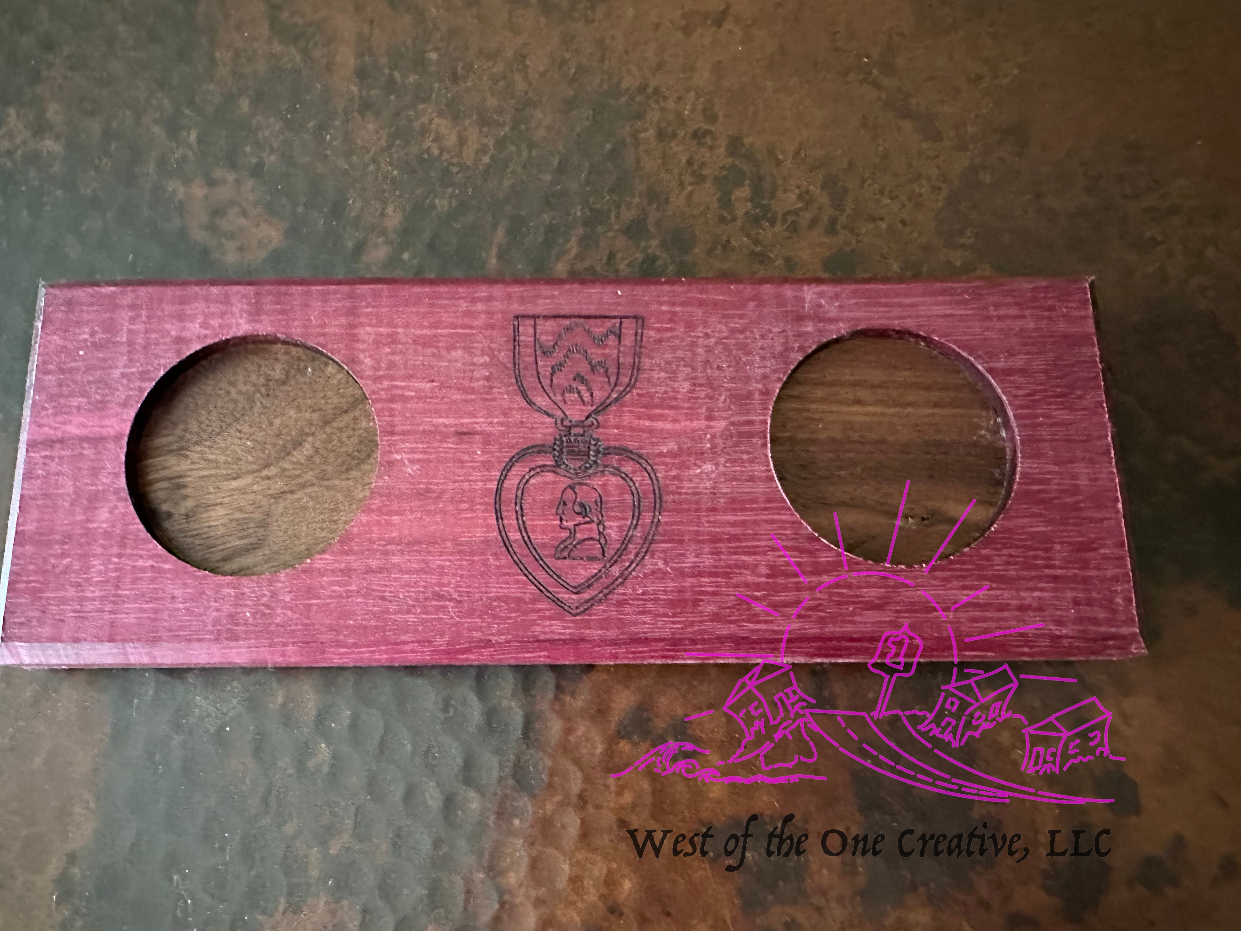 Shot Tray Purple Heart Wood