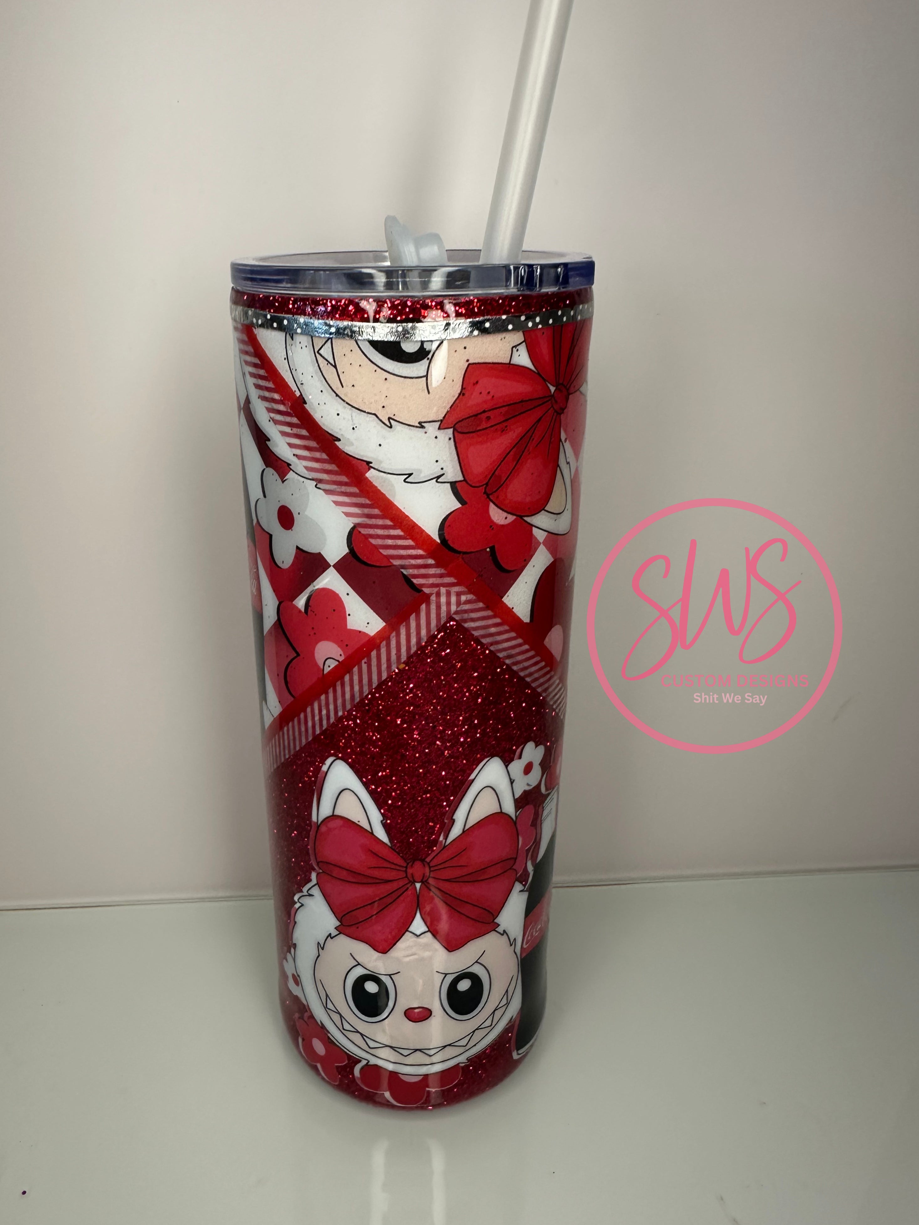 24 oz Tumbler with LBB and famous red drink with white swoosh