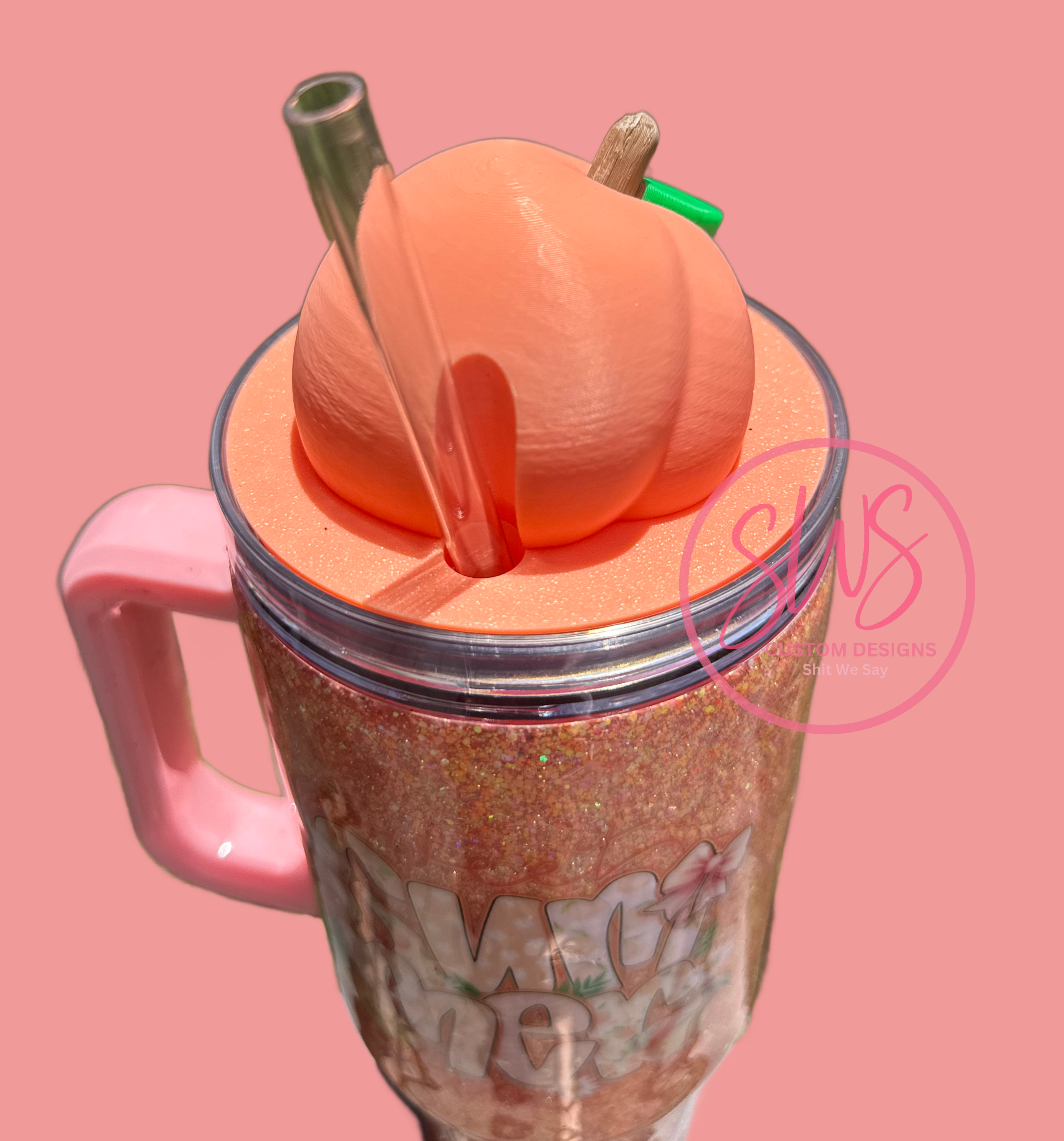 40 oz Tumbler Peach Tumbler Topper and Summertime Peach theme