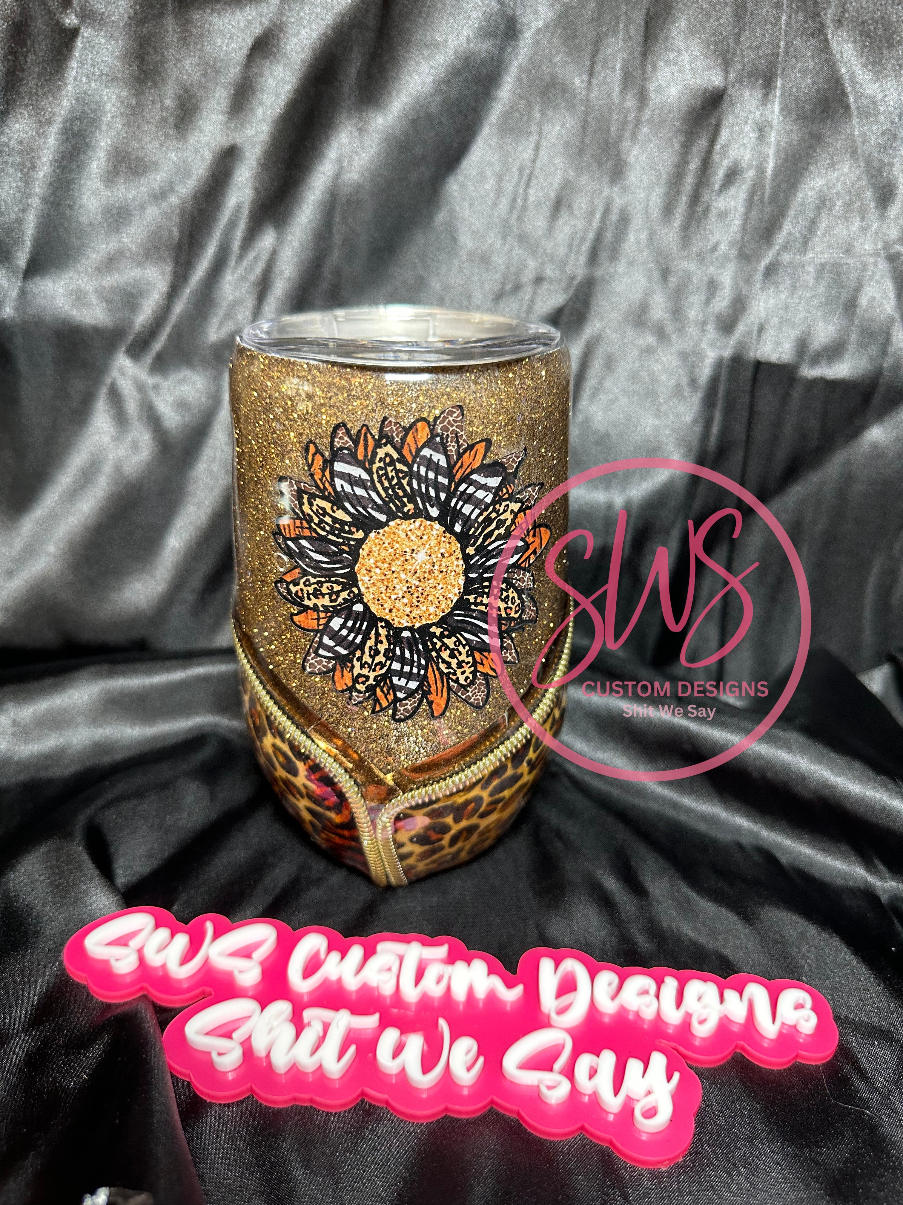 16 oz Animal Print Wine Tumbler