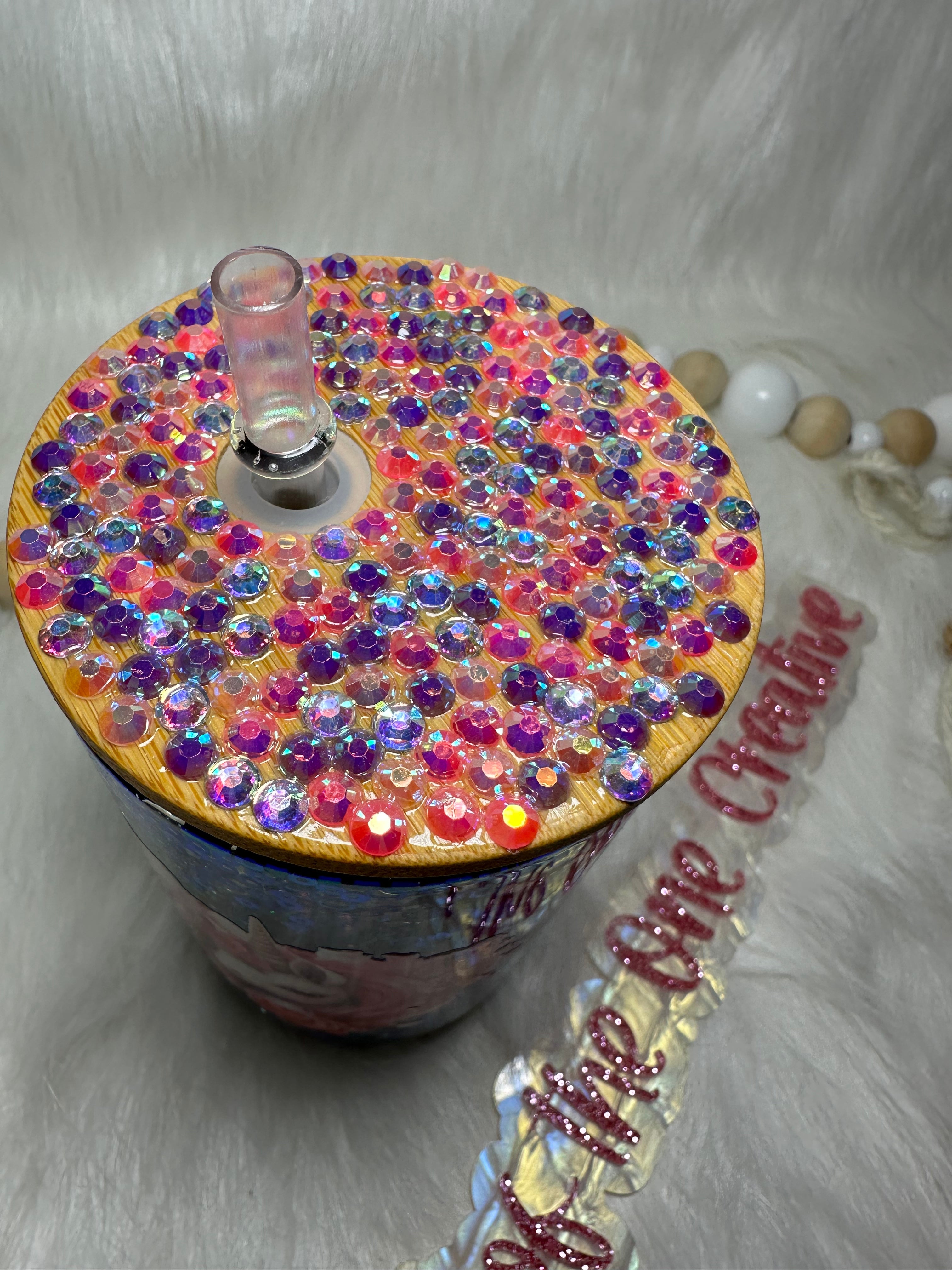 14 oz Glitter Globe Unicorn Wine Tumbler