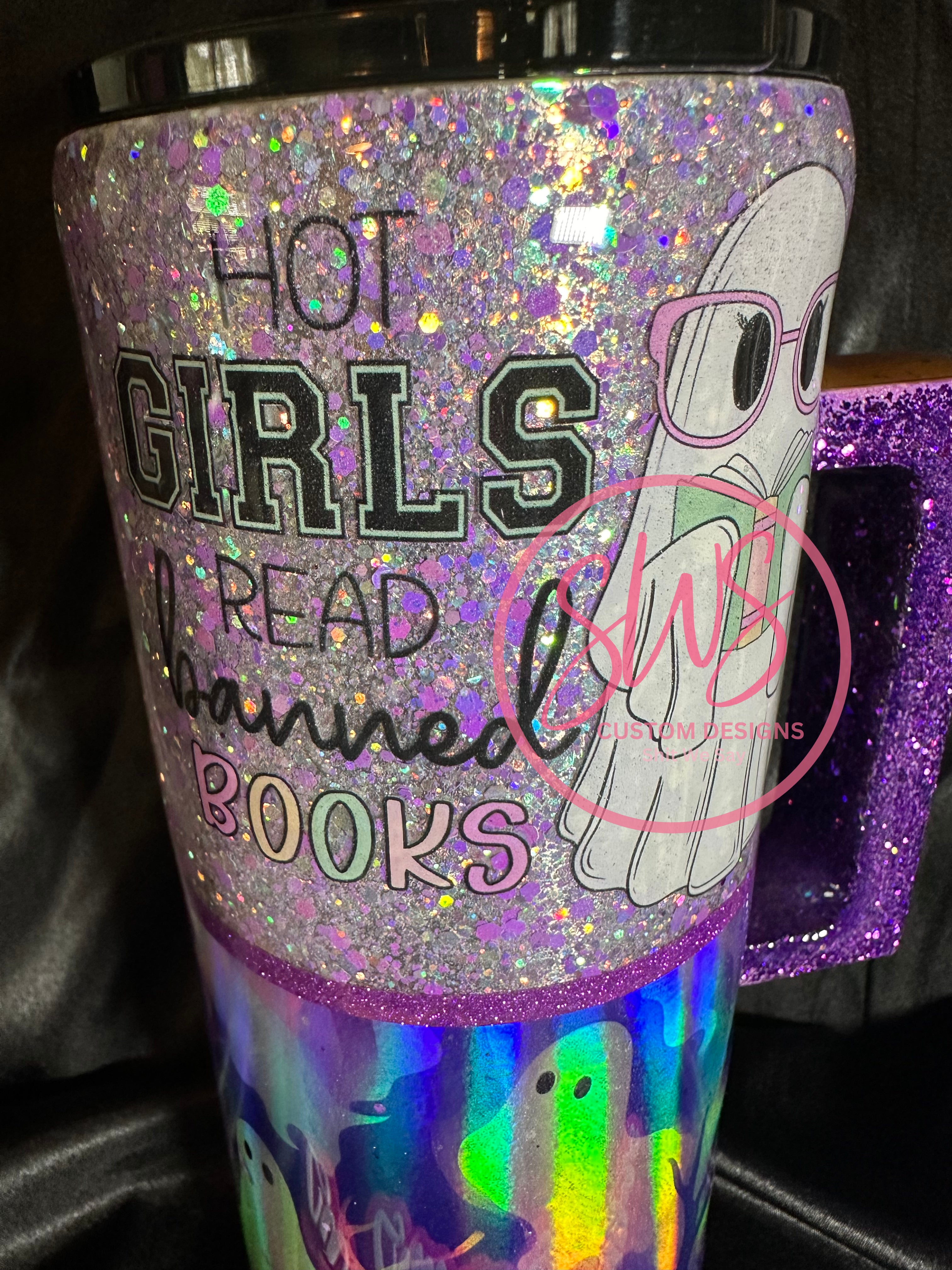 30 oz Hot Girls Read Banned Books Tumbler