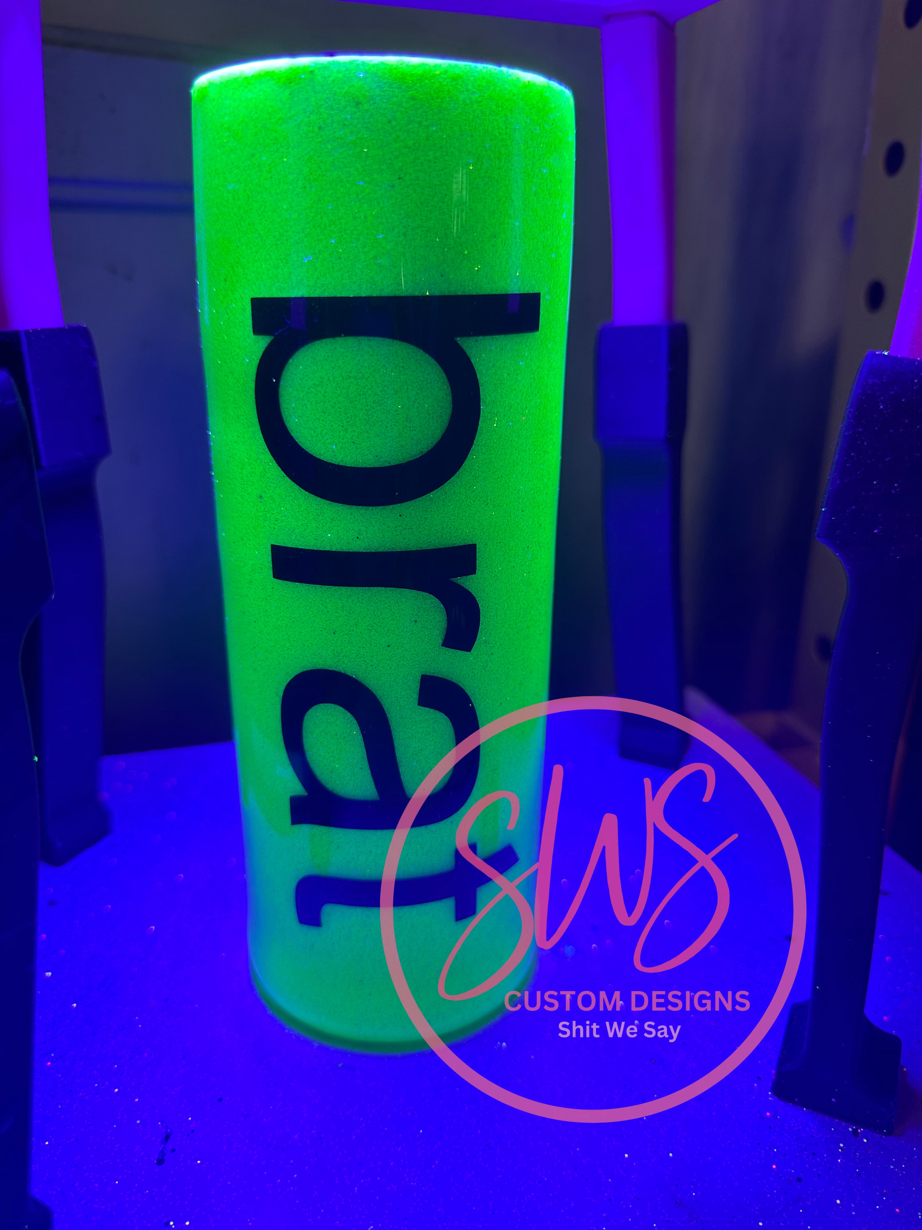 20 oz brat tumbler lime green