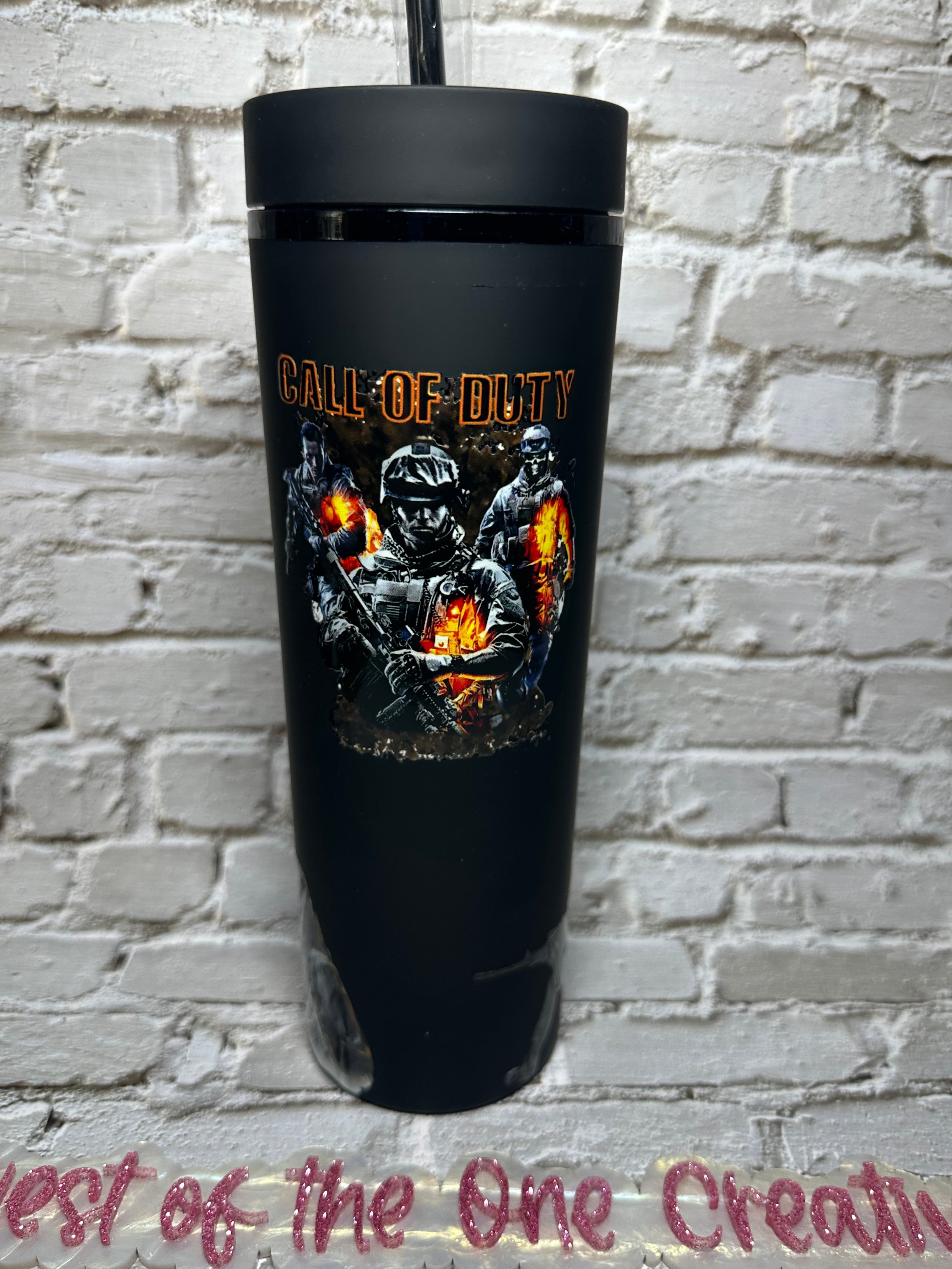 20oz Call of Duty Black Tumbler video games