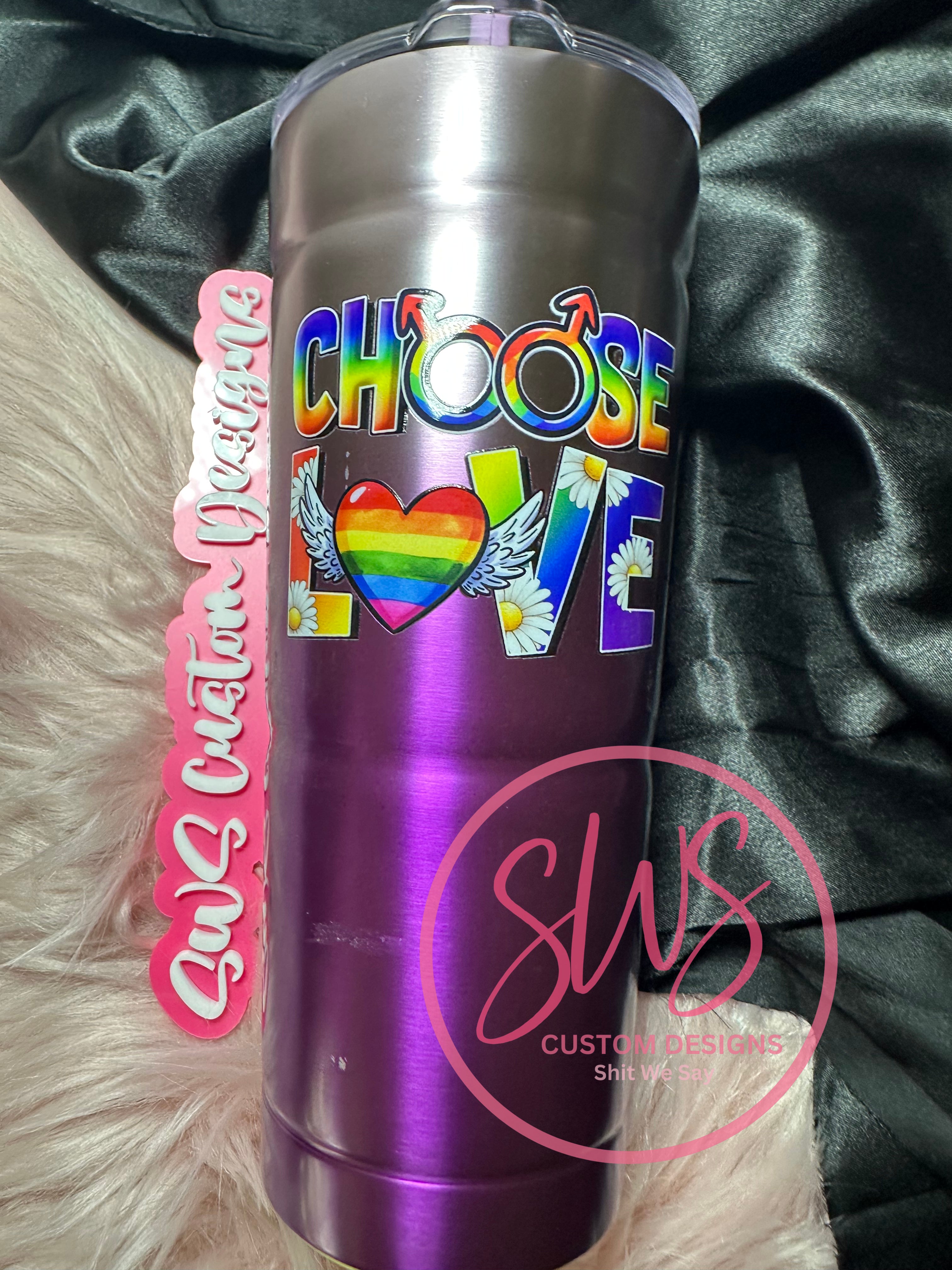 24 oz Choose Love Bubba Tumbler