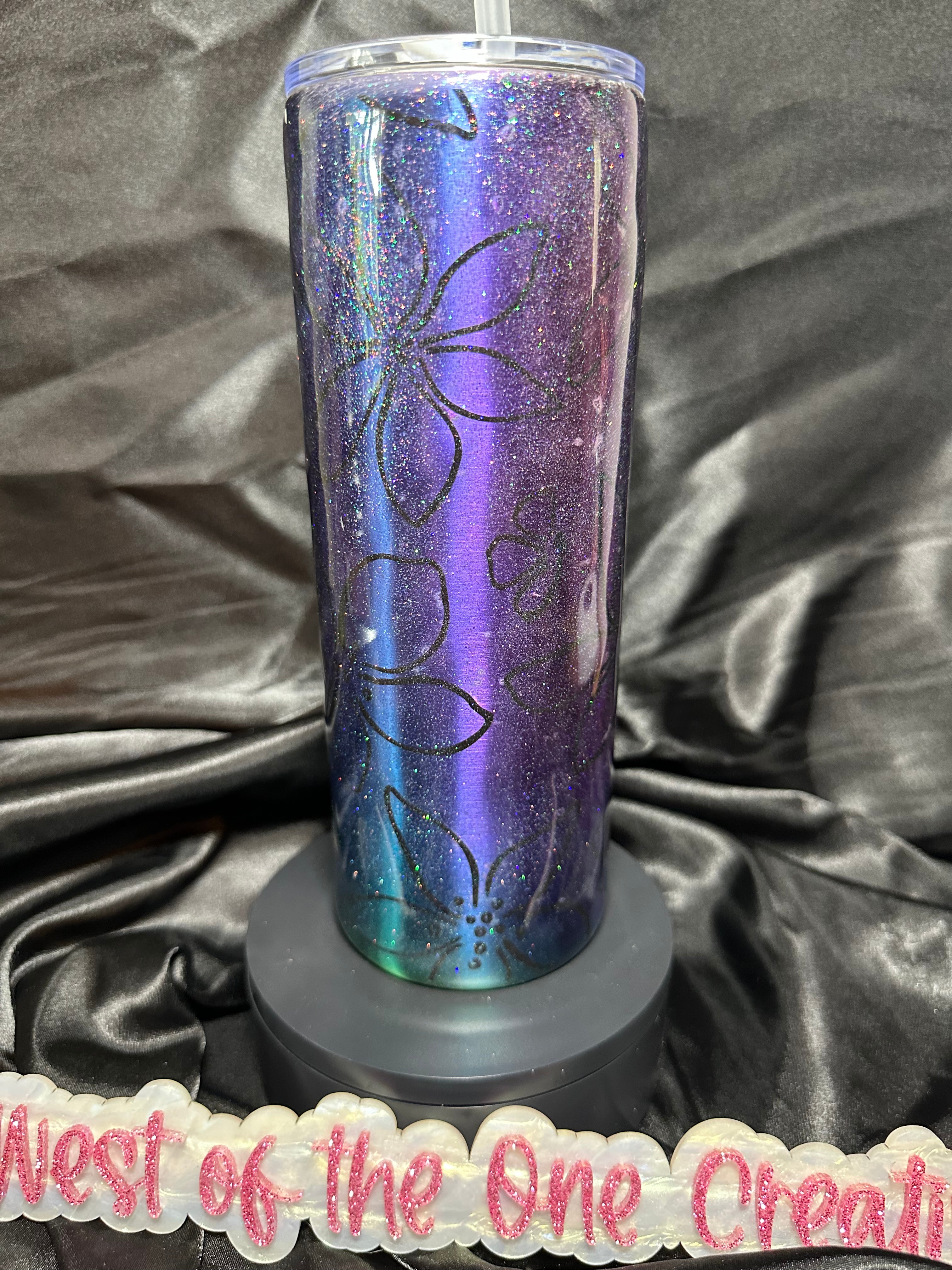 24 oz Chroma with Flowers Tumbler