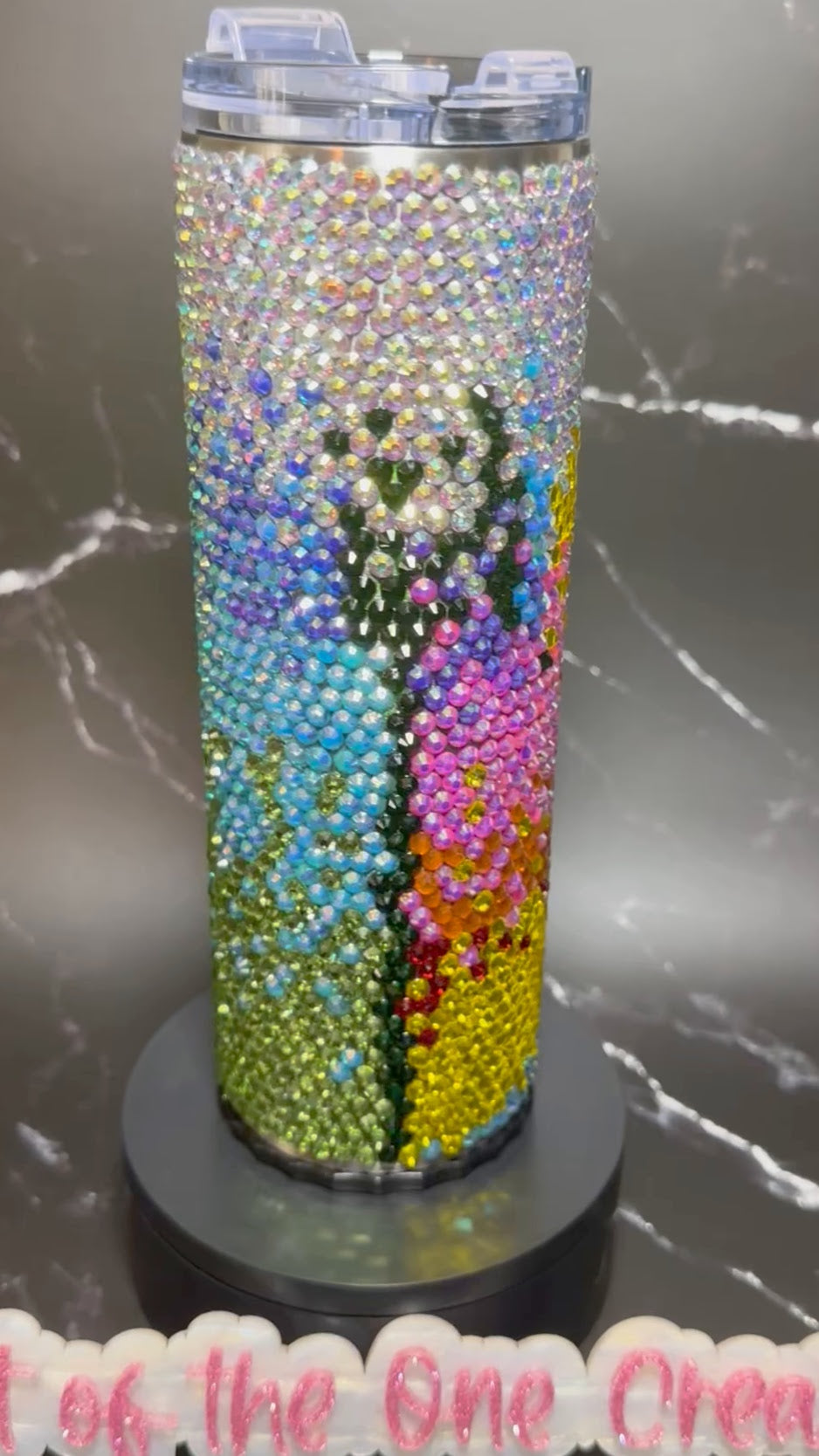 20oz Rhinestone Color Spray Tumbler