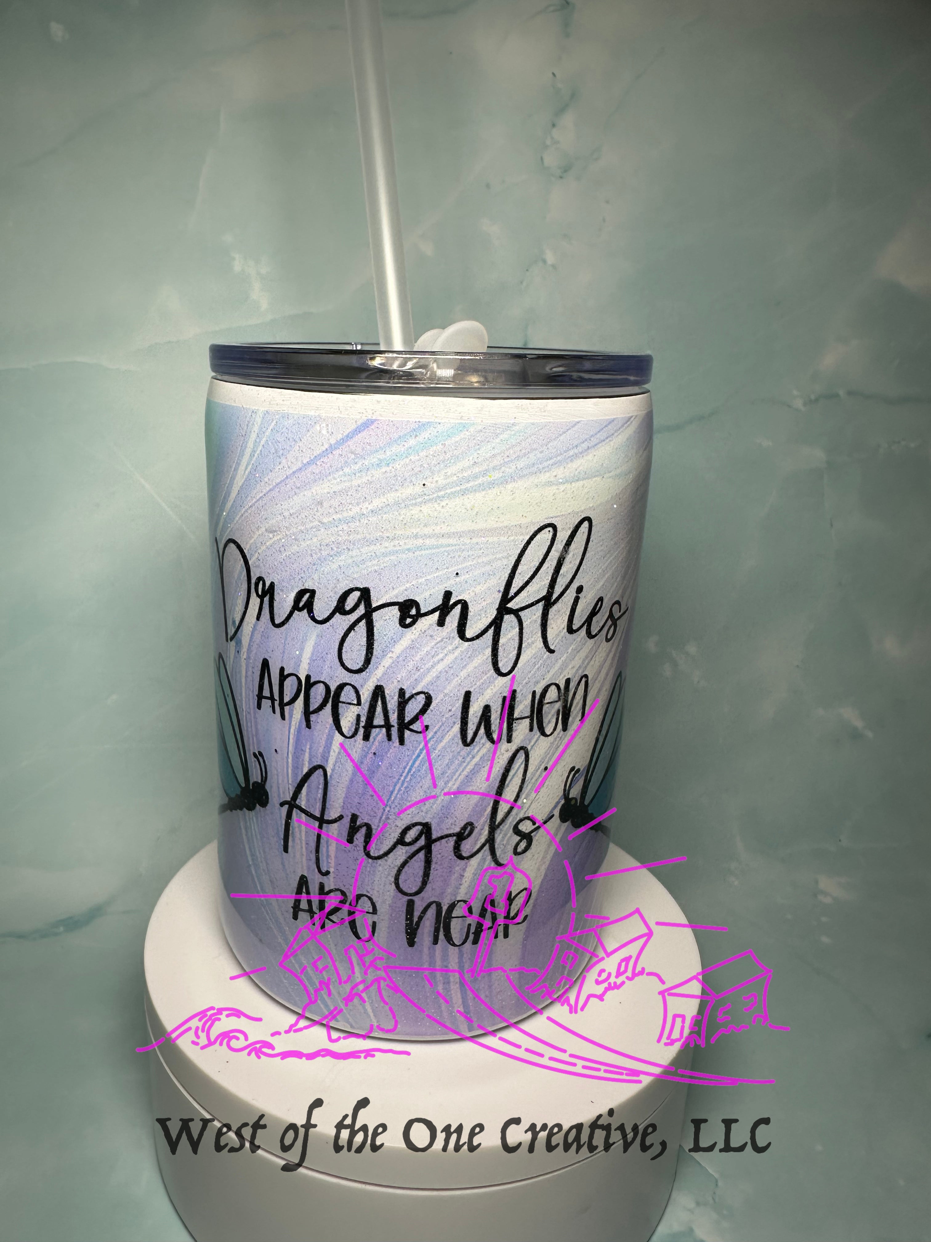 12 oz Coffee Mug Tumbler Dragonflies