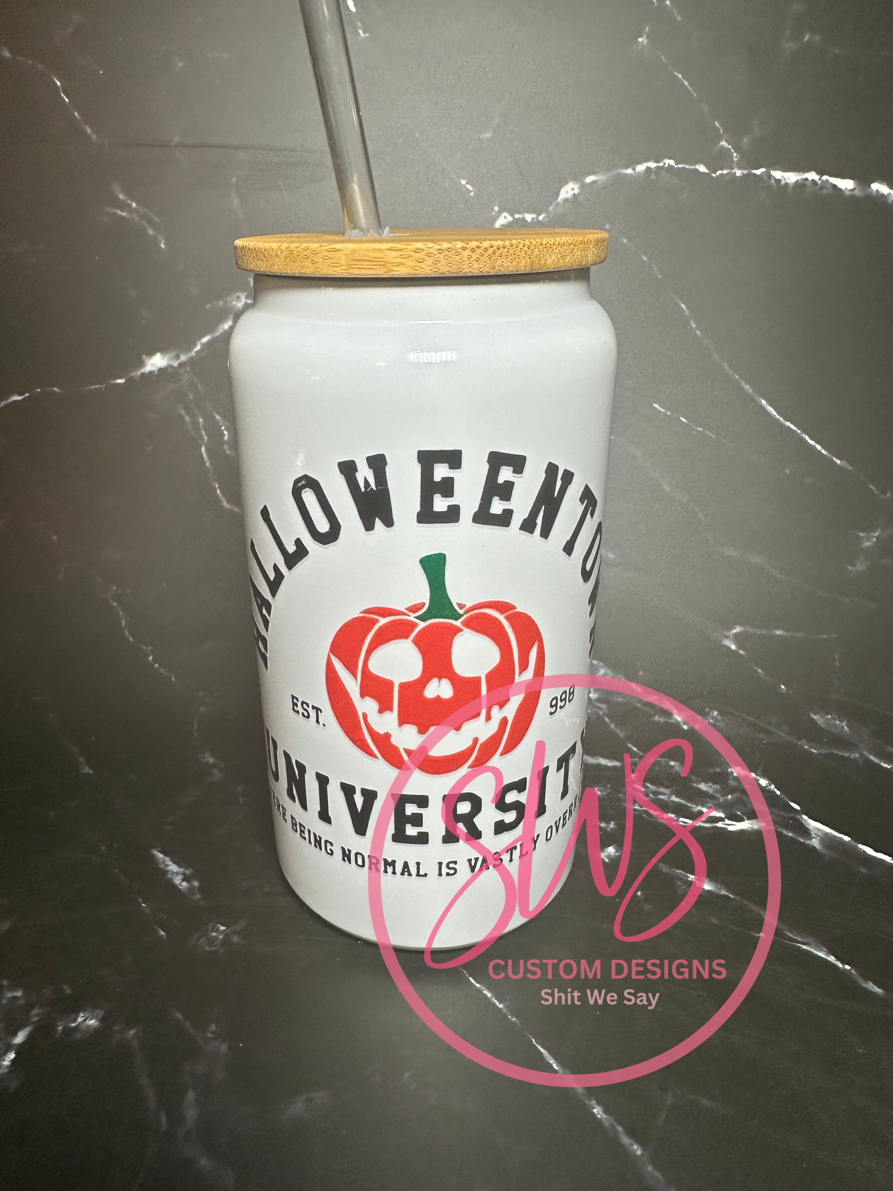 16 oz Stainless Steel Can Tumbler Halloweentown