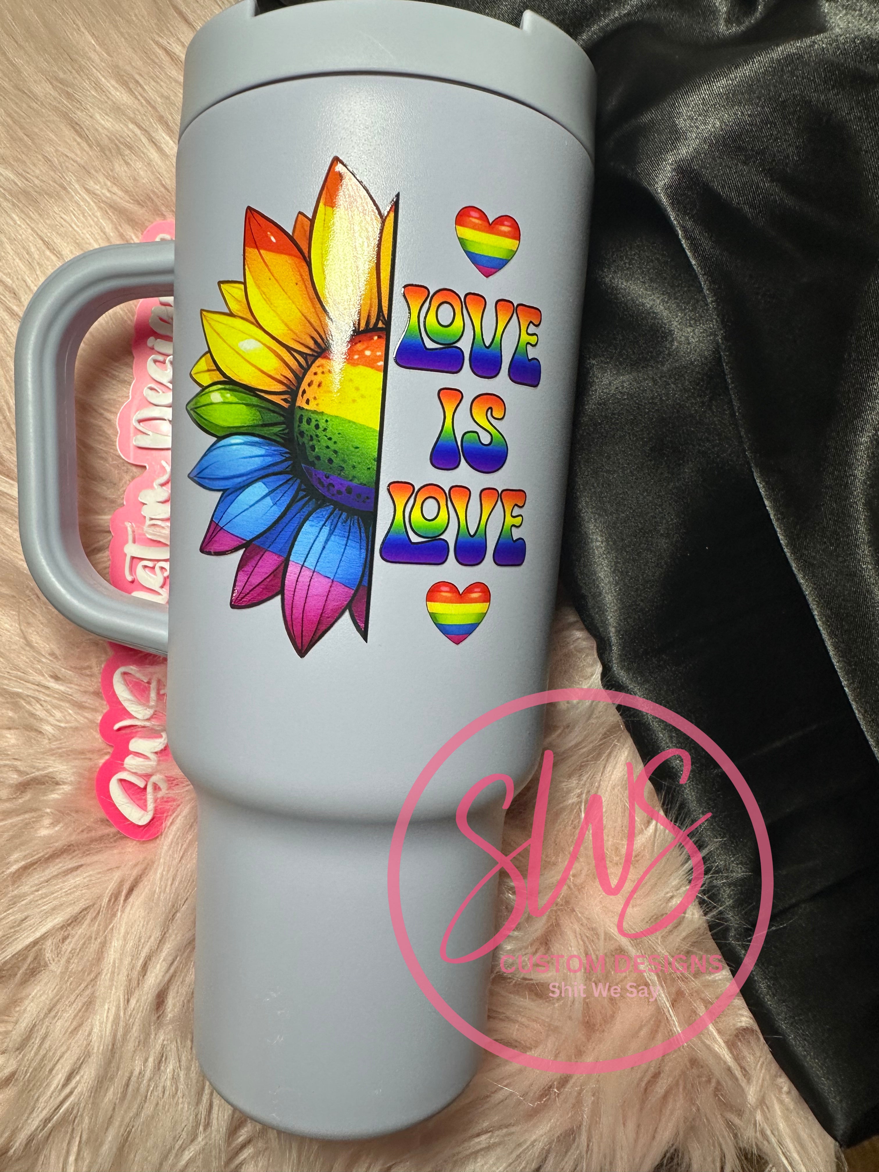 40 oz Purple Love is Love Tumbler