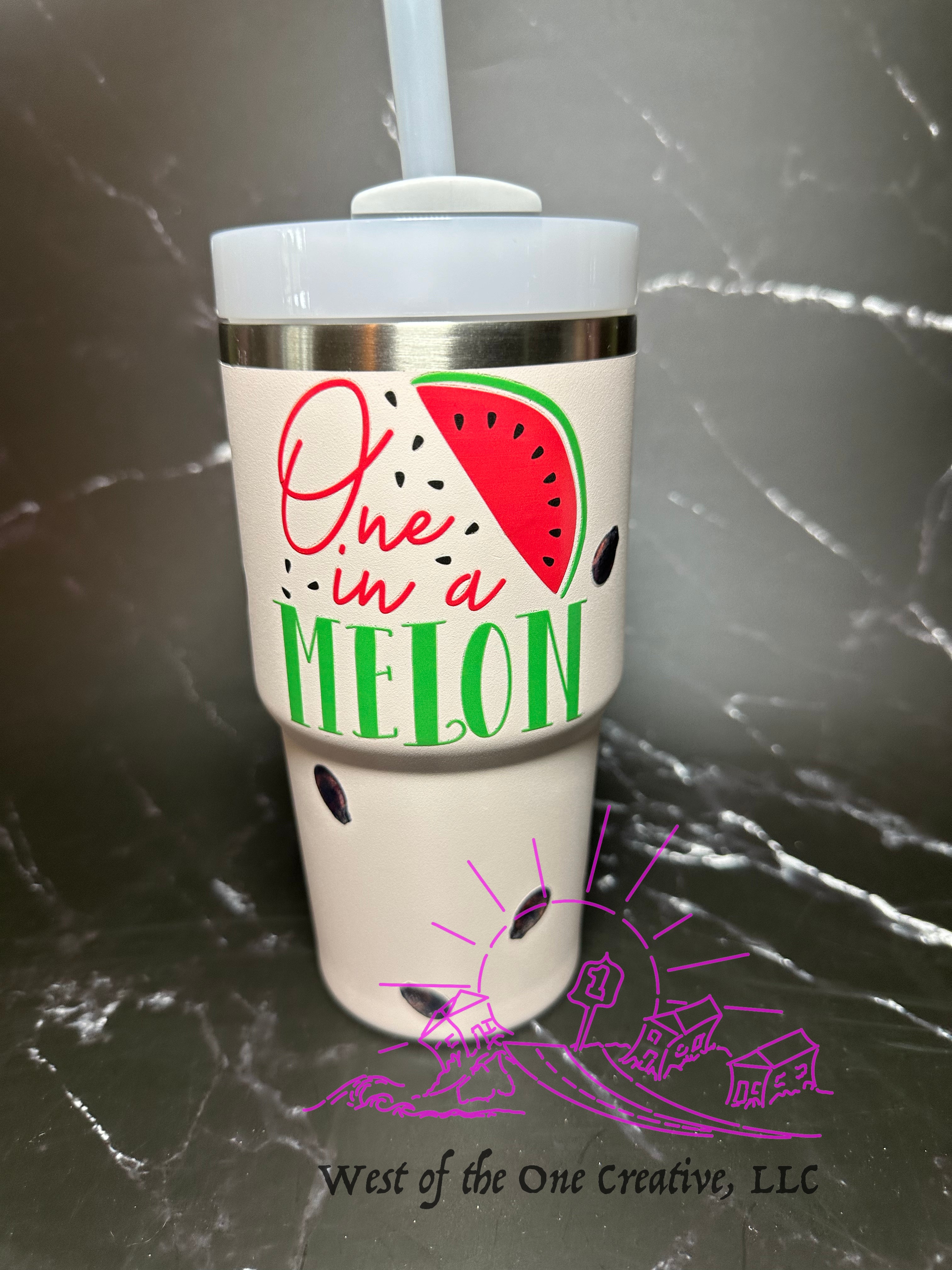 20 oz Stanley pink tumbler One in a Melon Mother's Day Gift