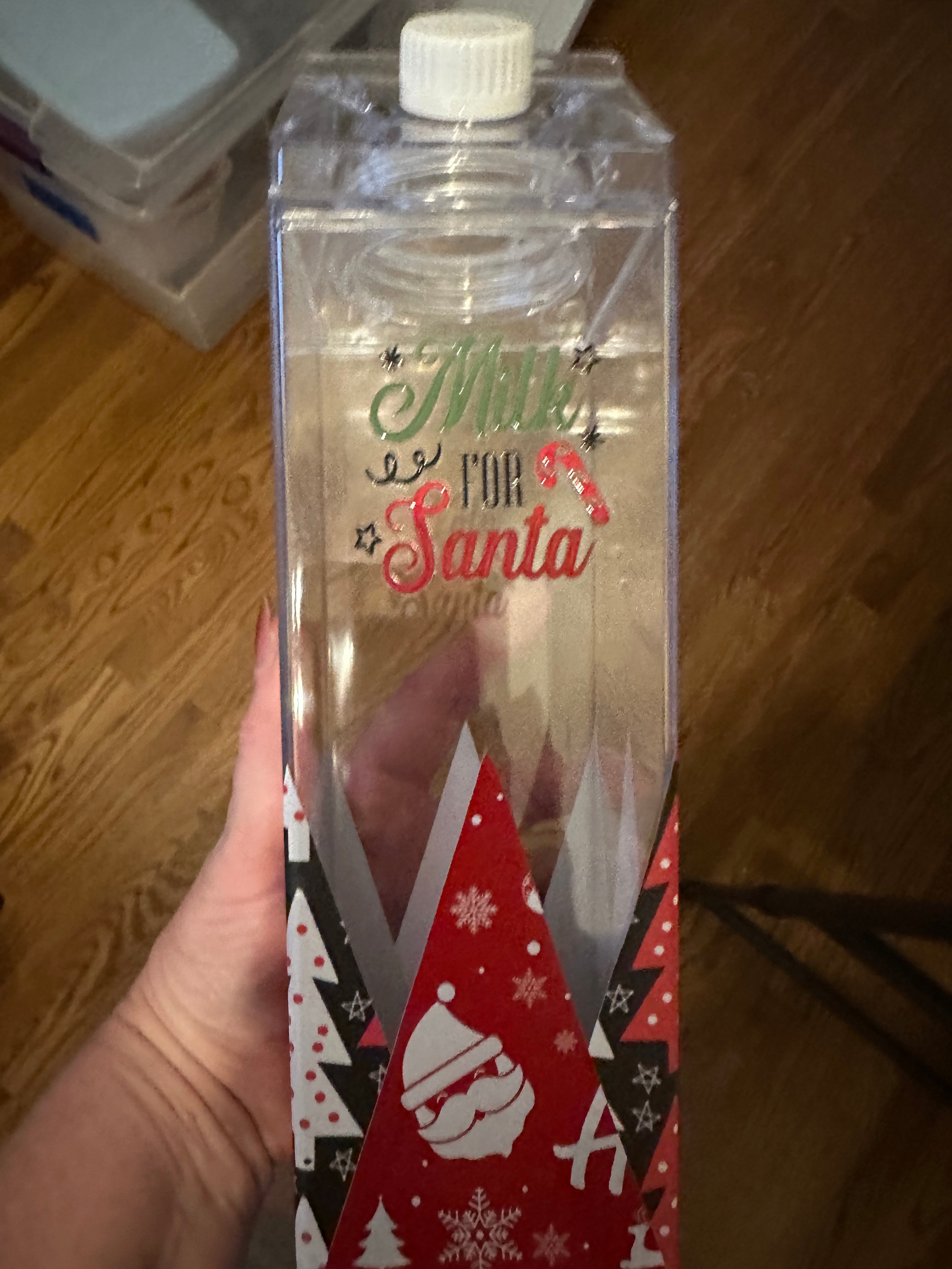 Milk container for Santa