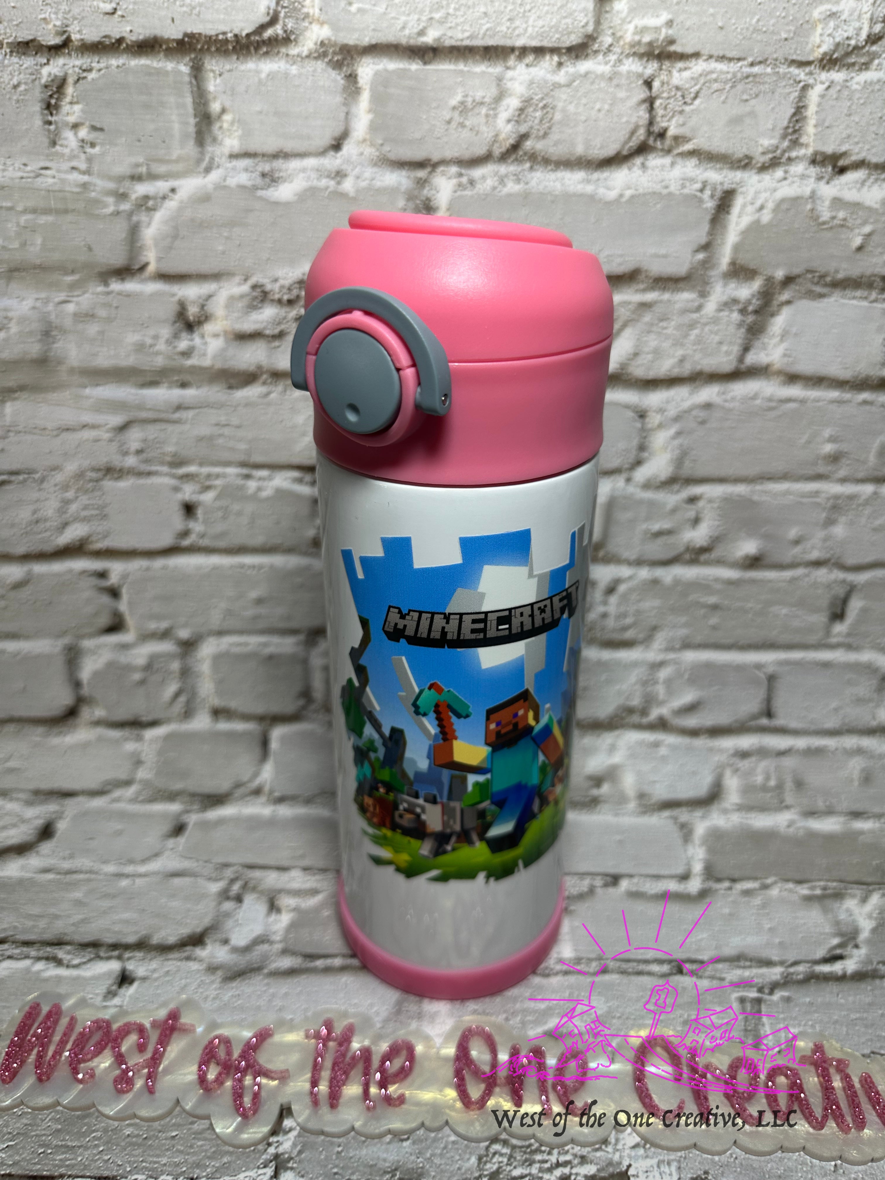 12 oz Waterbottle Craft Mine pink