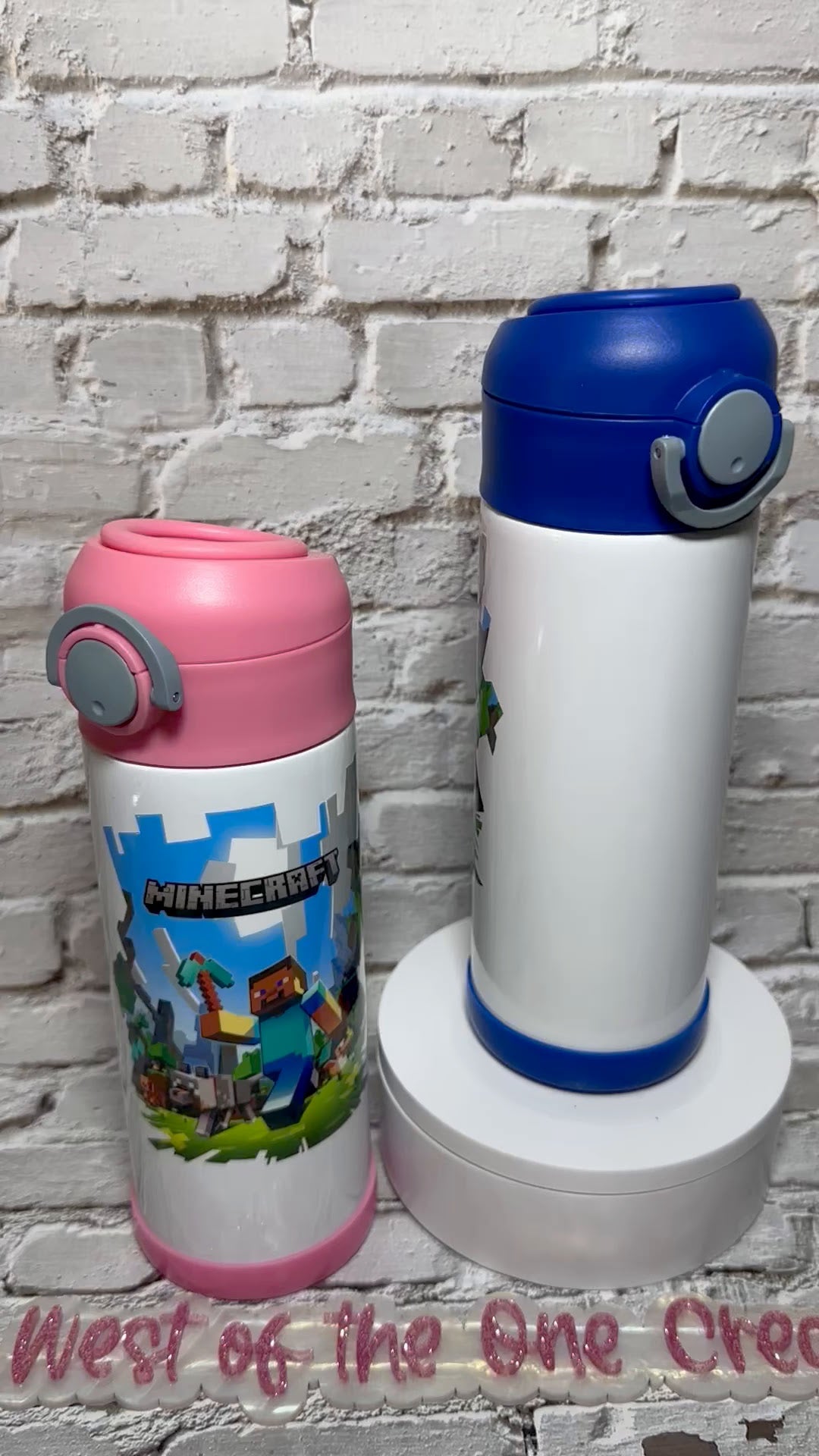 12 oz Waterbottle Craft Mine pink