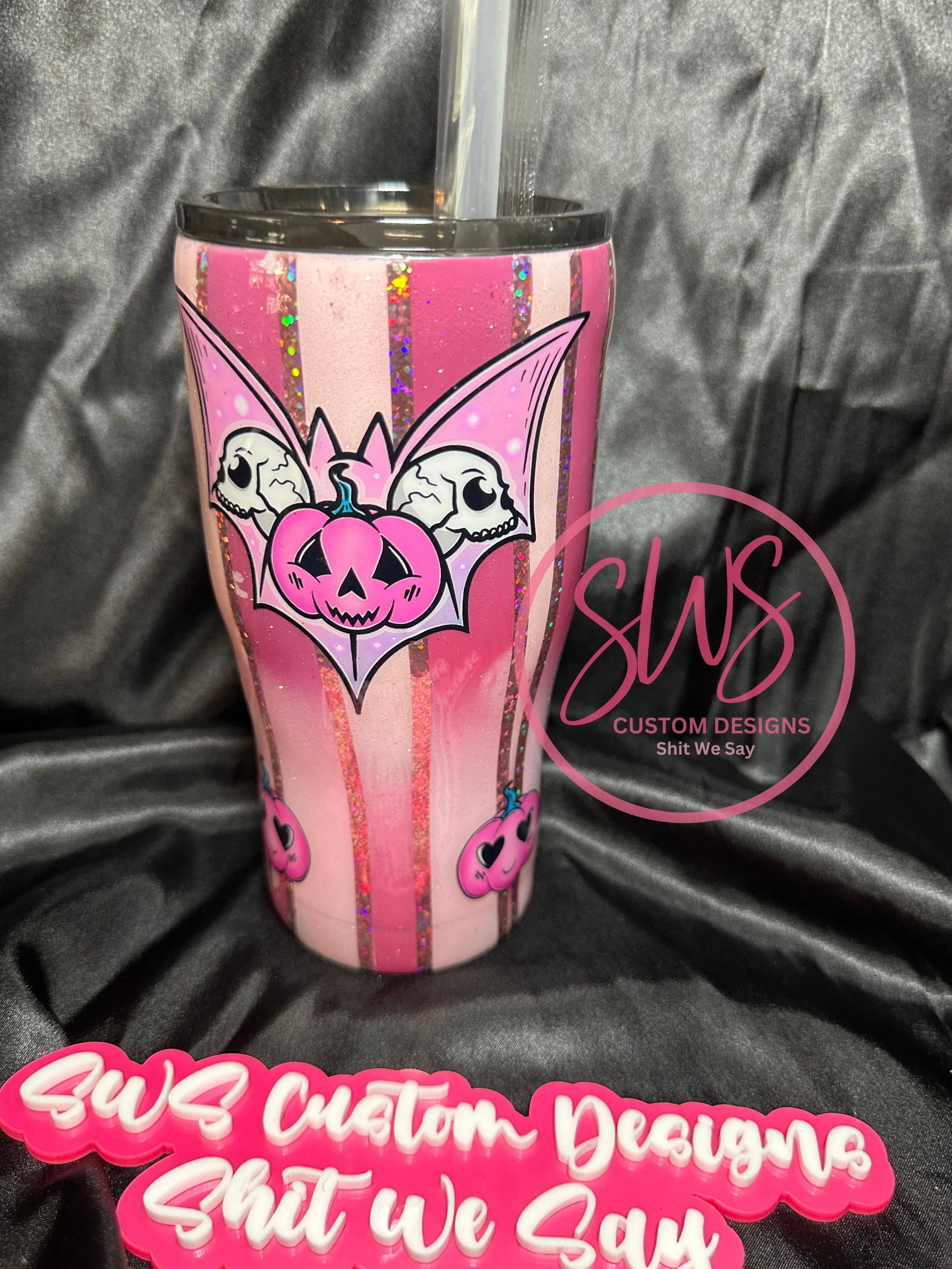 20 oz Modern Curve Pink Ombre Ghost Tumbler