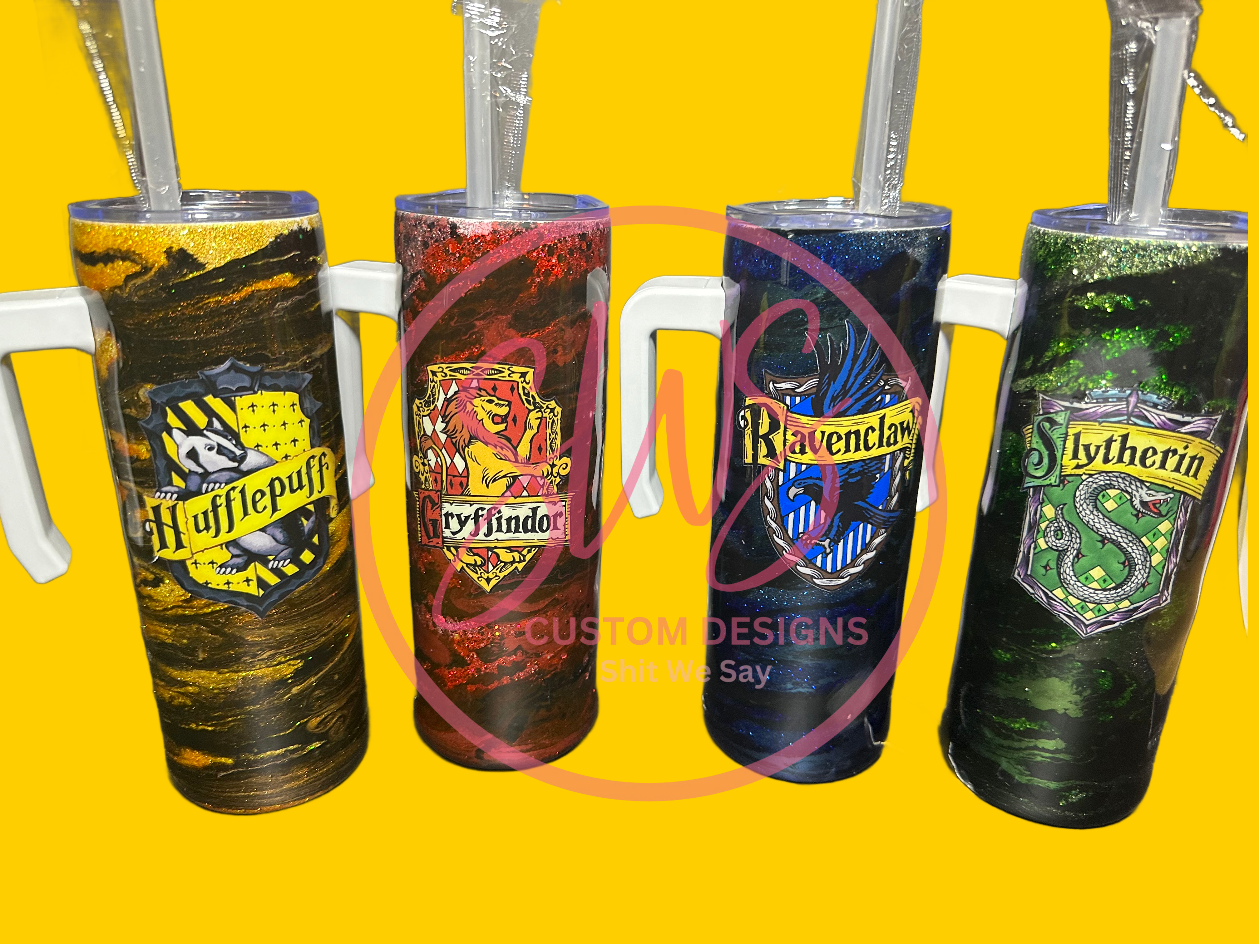 20oz Handle tumblers HP ... Which House do you belong to?