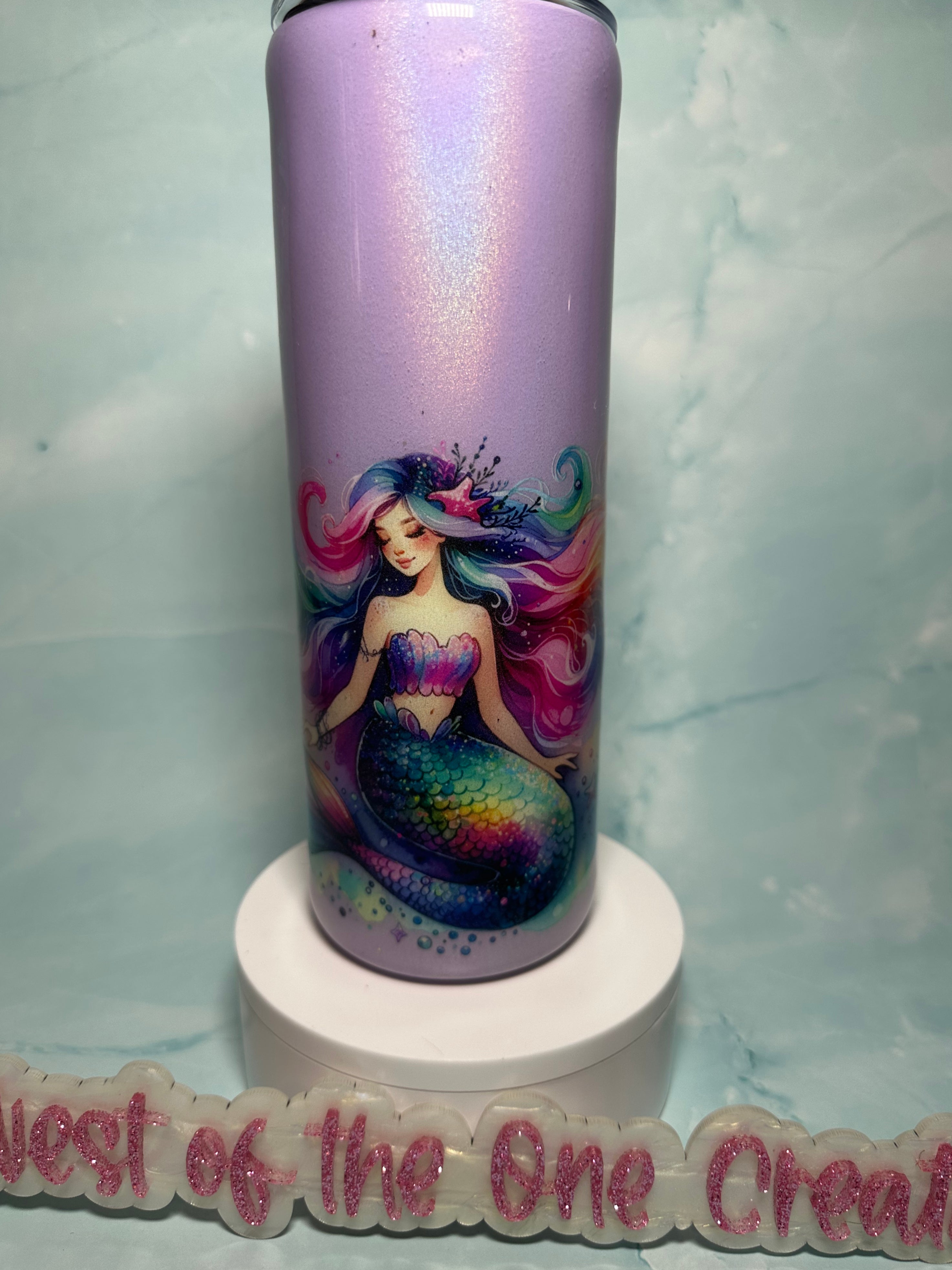 20 oz purple with tail Mermaid tumbler