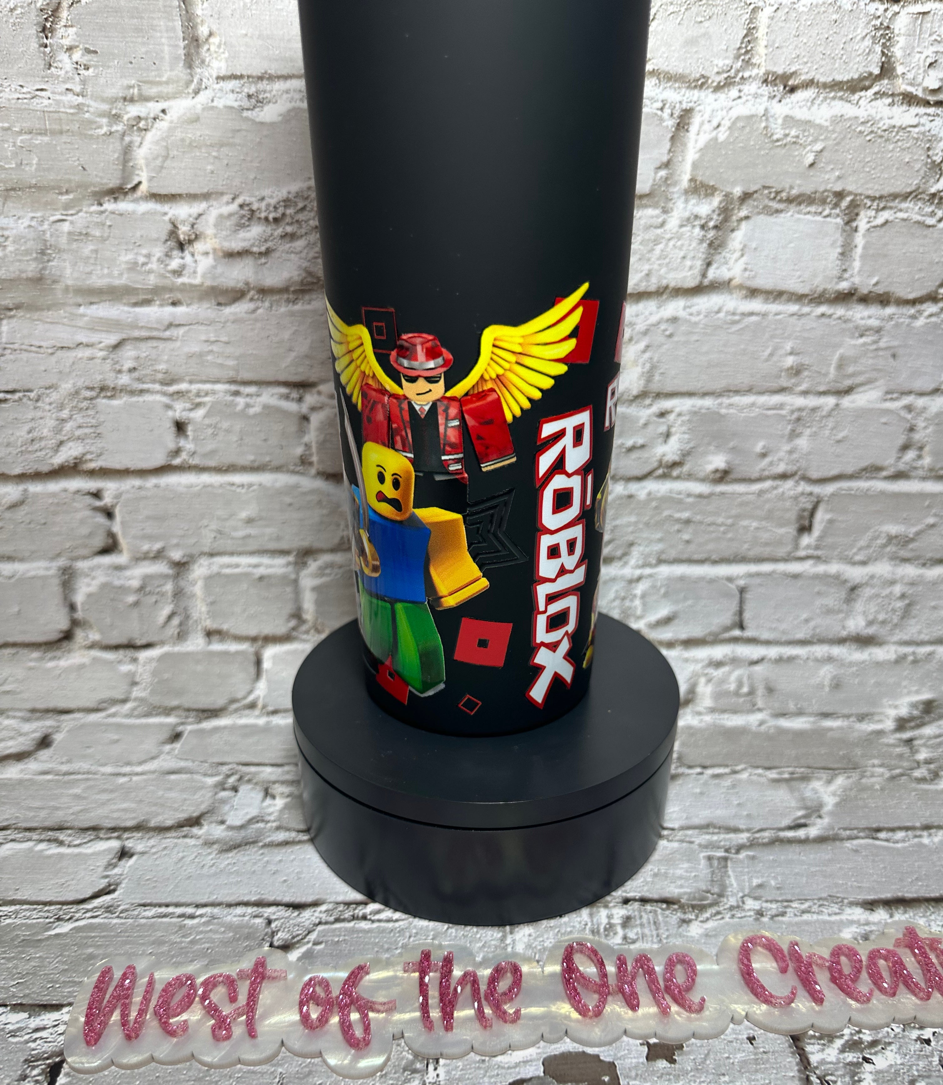 20oz Roblox Black Tumbler video games