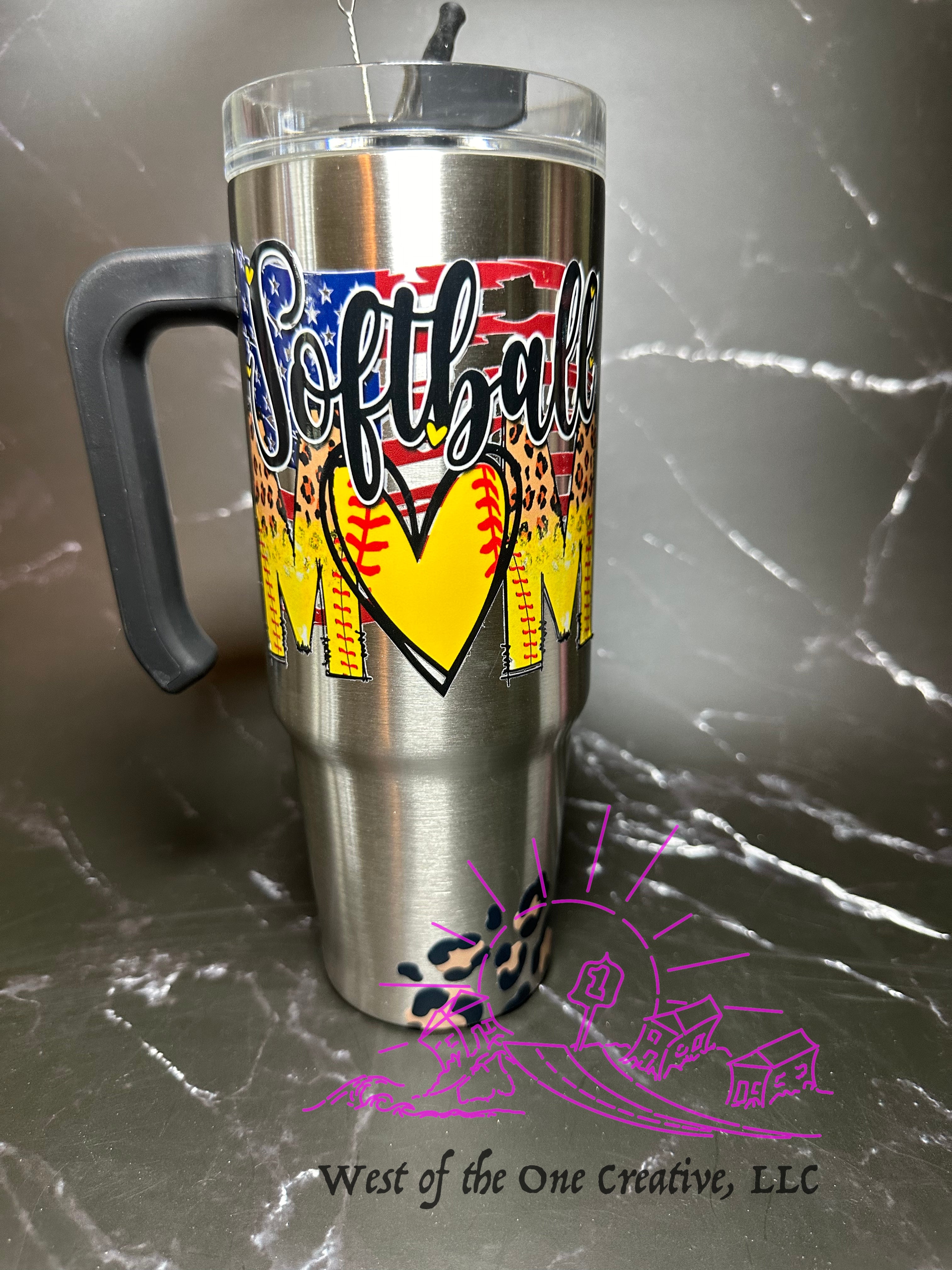 30 oz Softball Mom Tumbler