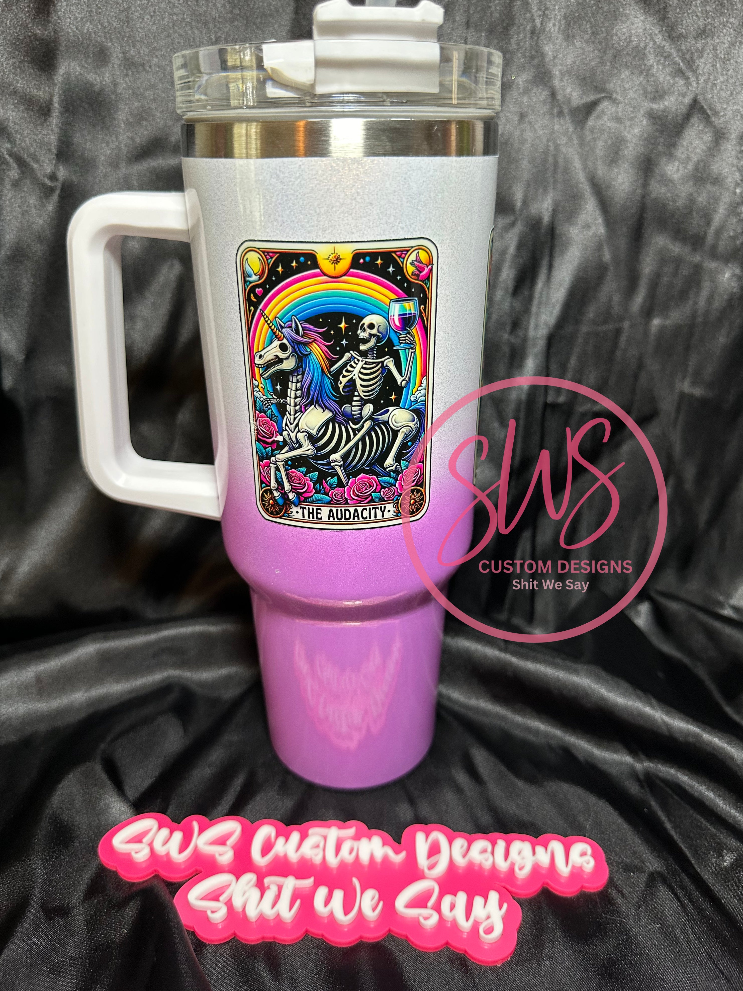 40 oz Purple Tarot Cards Tumbler