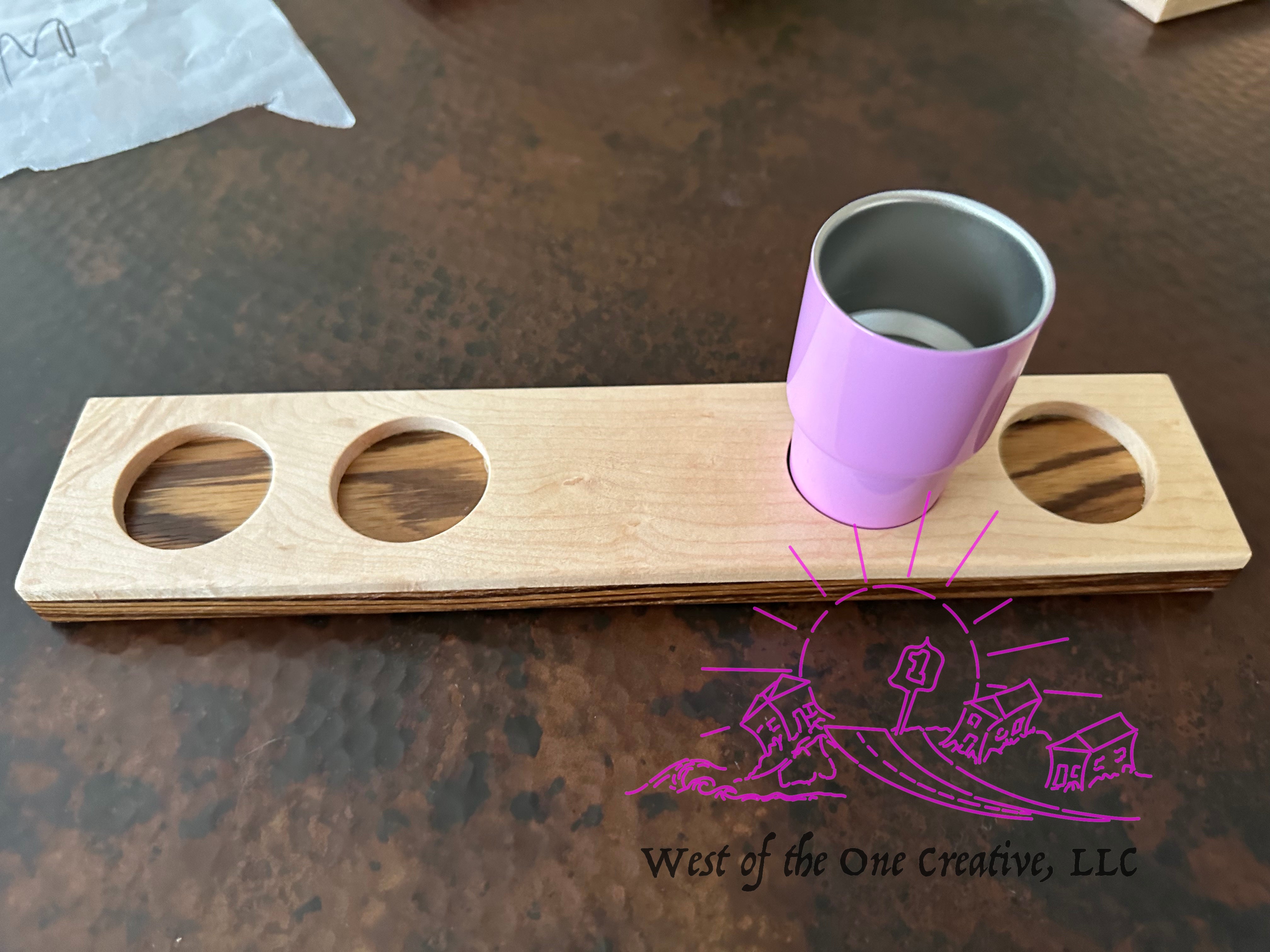 Shot Tray Zebrawood and Maple